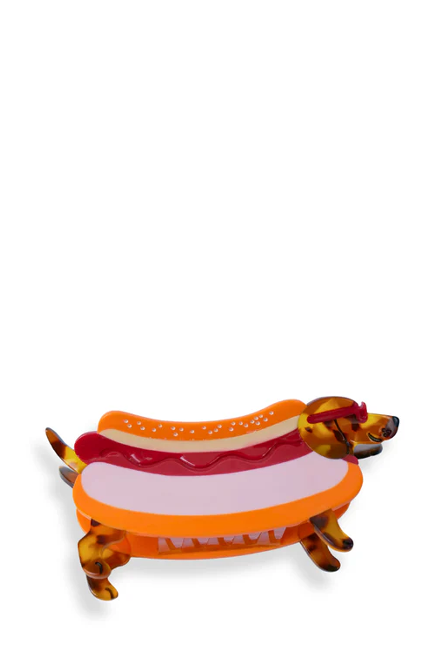 #144 Weiner Dog Haarklammer | Orange