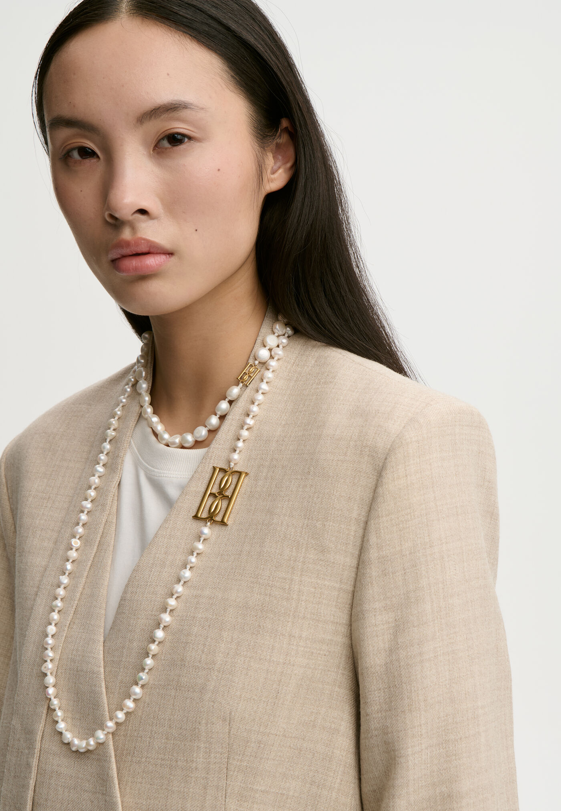 Chakallo perlekæde | Blød hvid