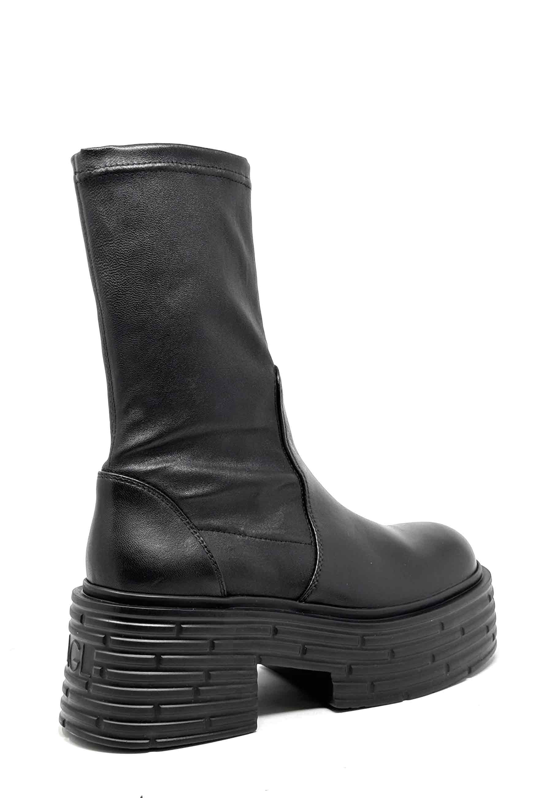 Lignes Stretch Plateau Boot | Nero