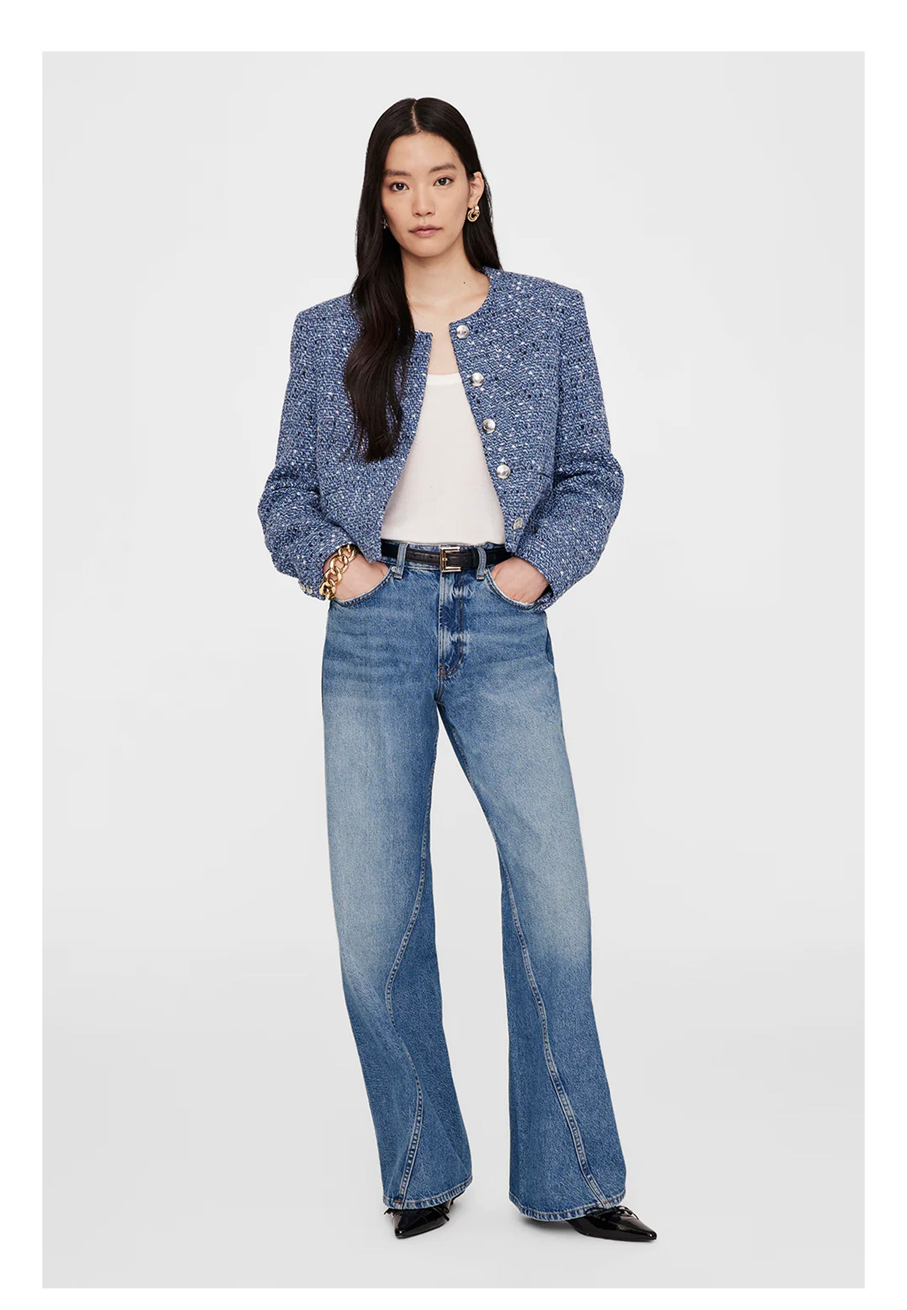 Amber Jacke | Blue Tweed