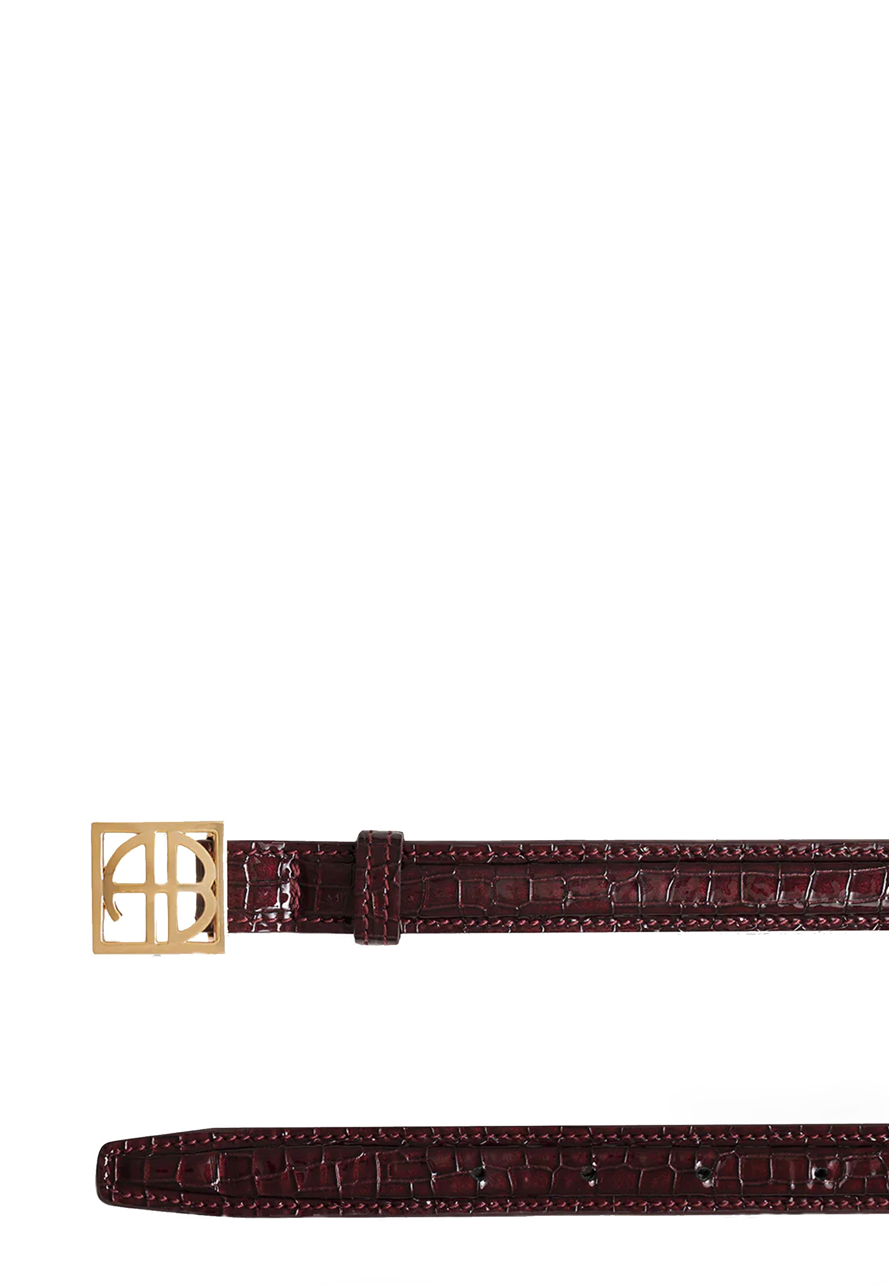 Monogram Gürtel | Burgundy Small Embossed