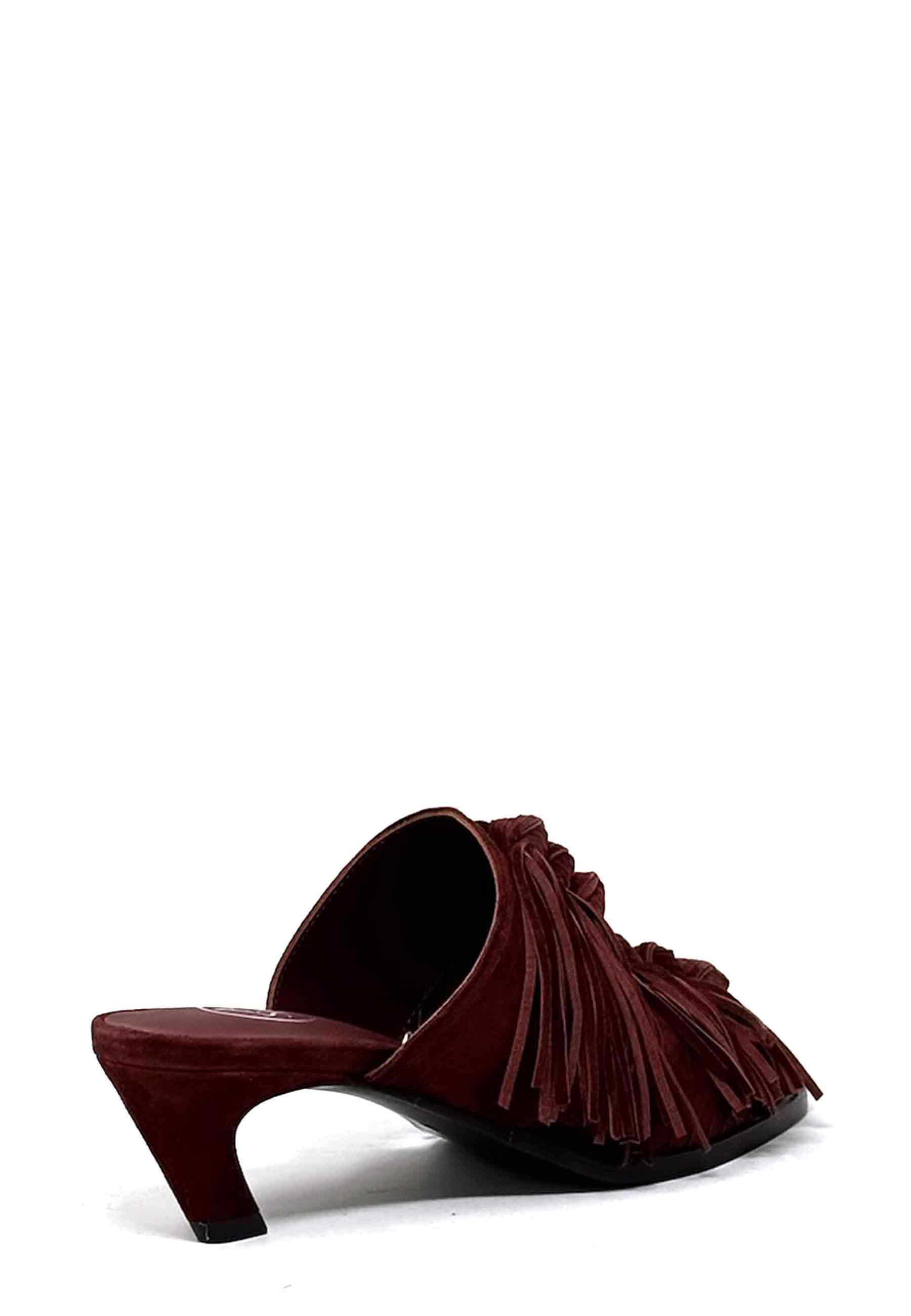 Quincy Fransen Heel Pantolette | Marsala