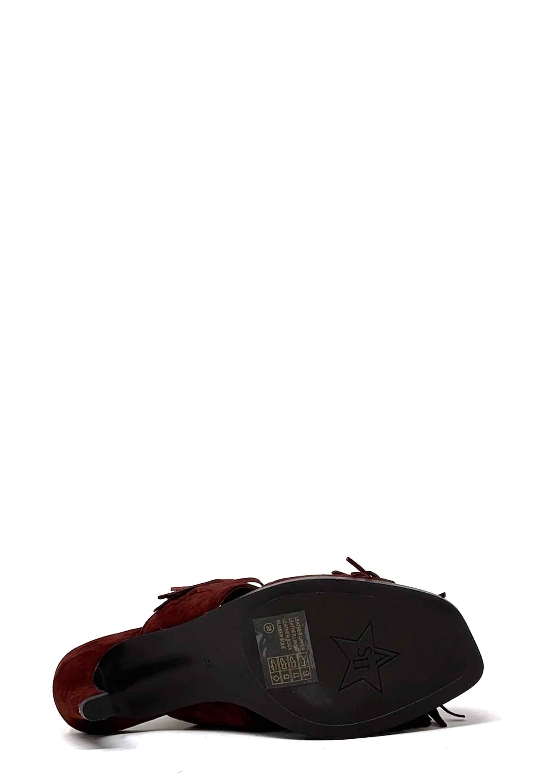 Quincy Fransen Heel Pantolette | Marsala