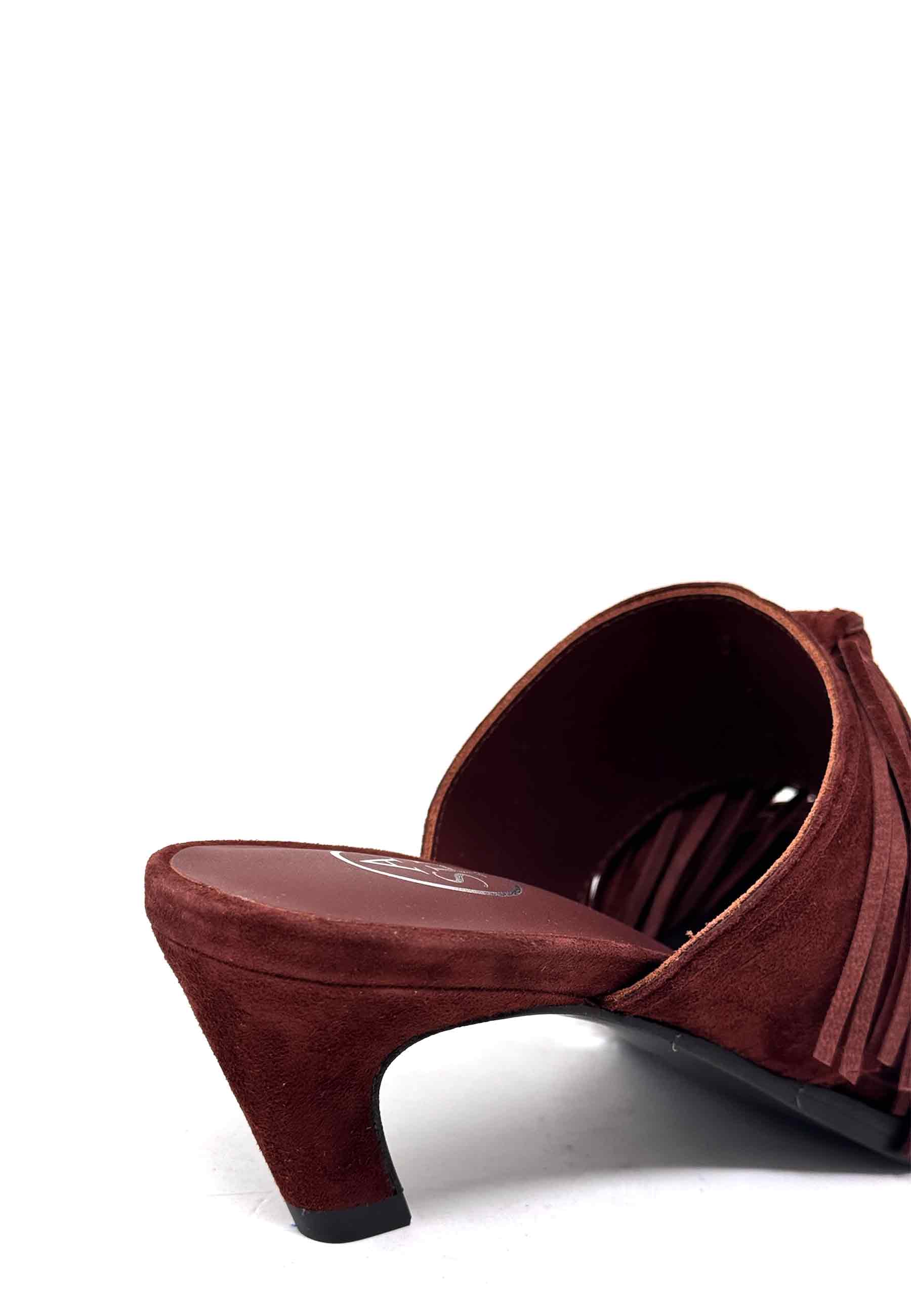 Quincy Fransen Heel Pantolette | Marsala