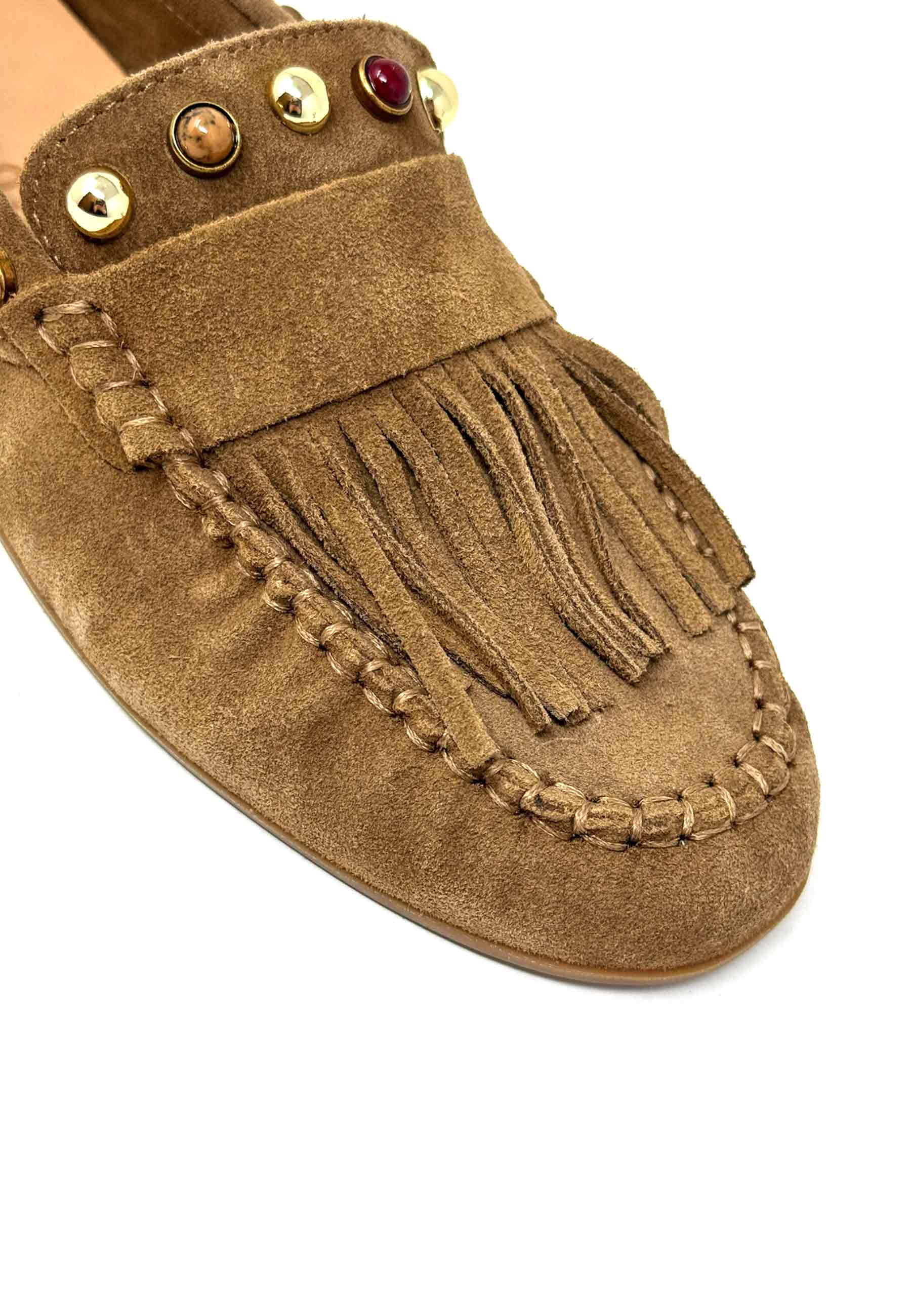 973Z60IN Fransen Bootsschuh | Cuero