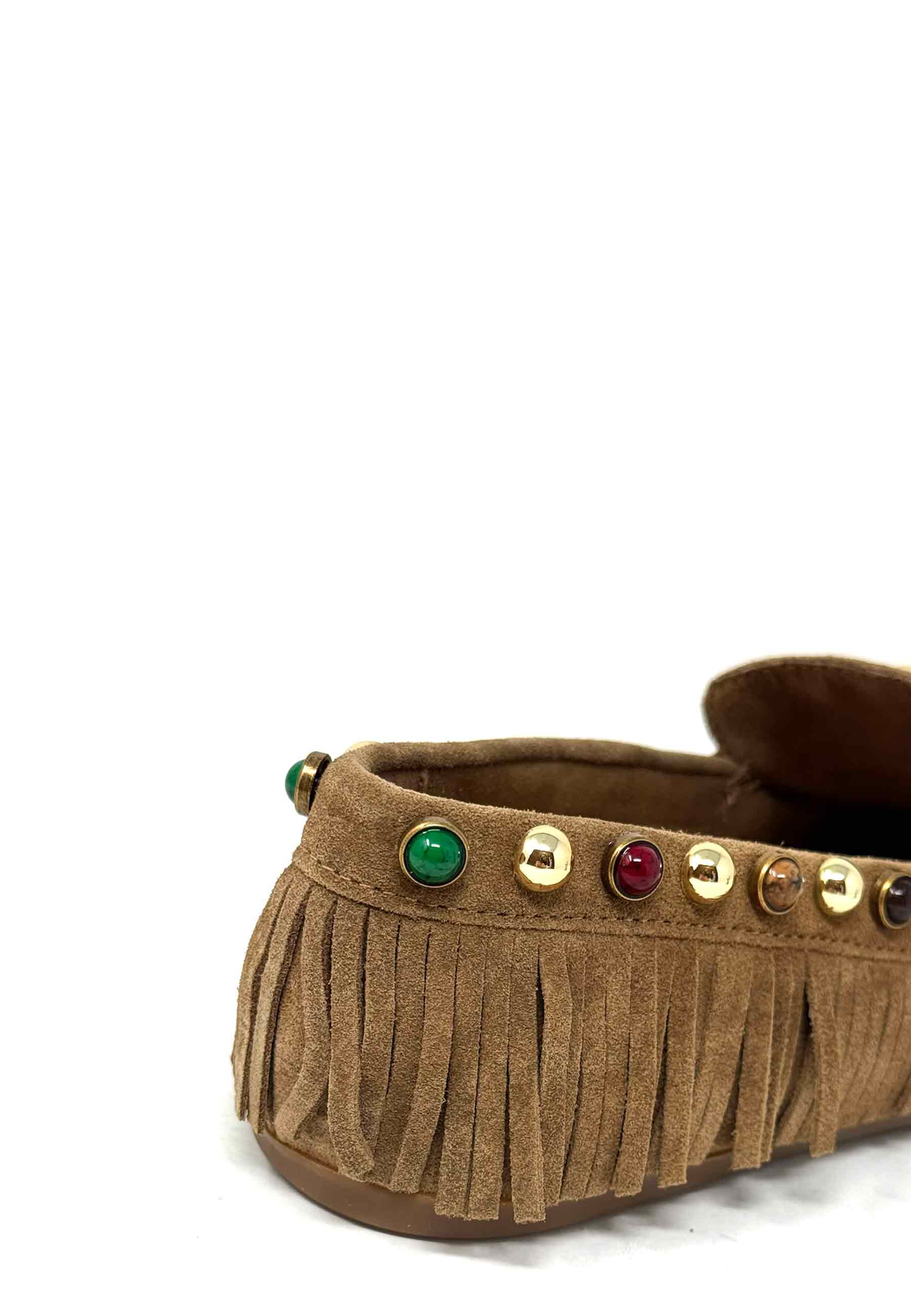 973Z60IN Fransen Bootsschuh | Cuero