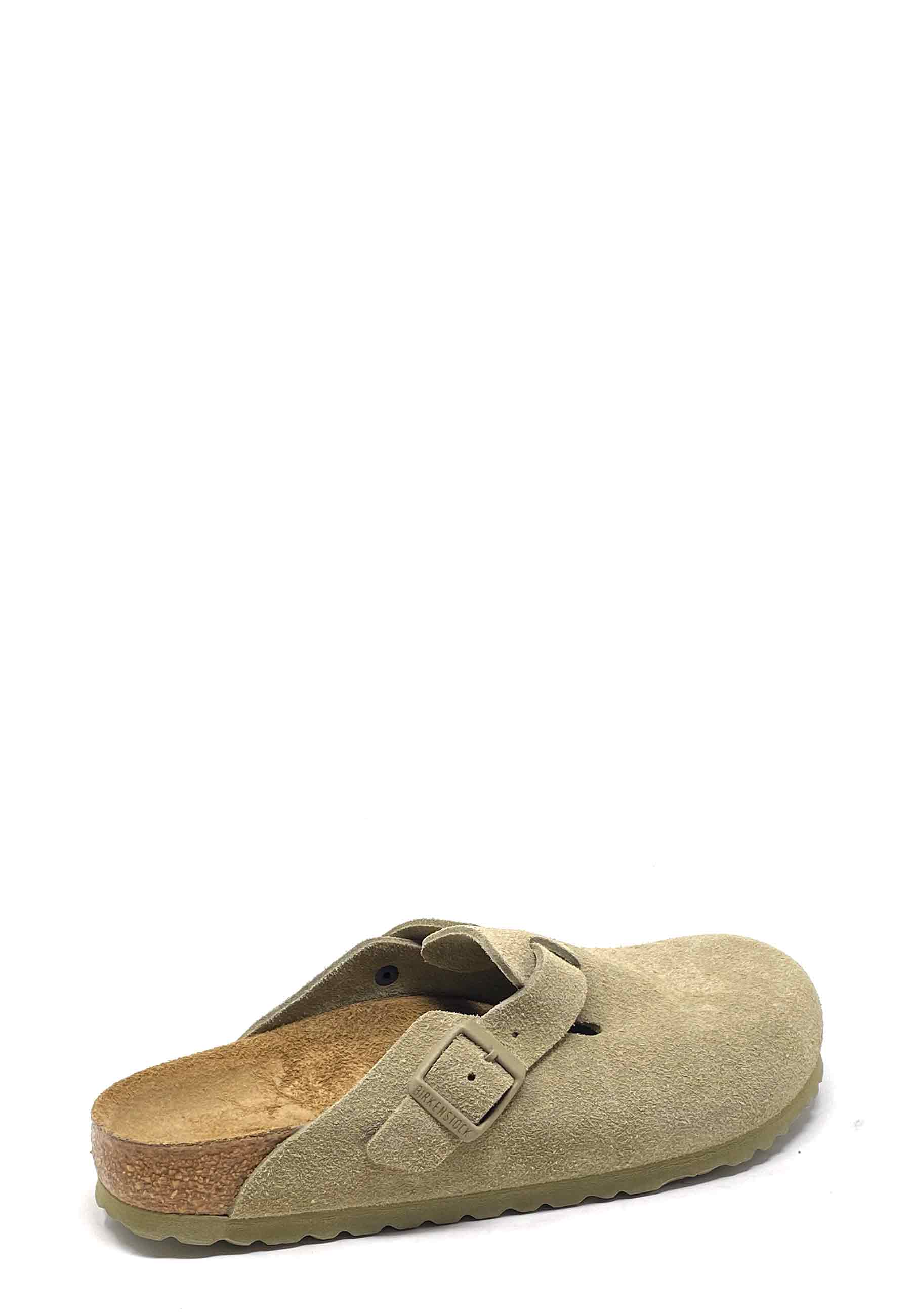 Boston Pantolette | Faded Khaki Suede