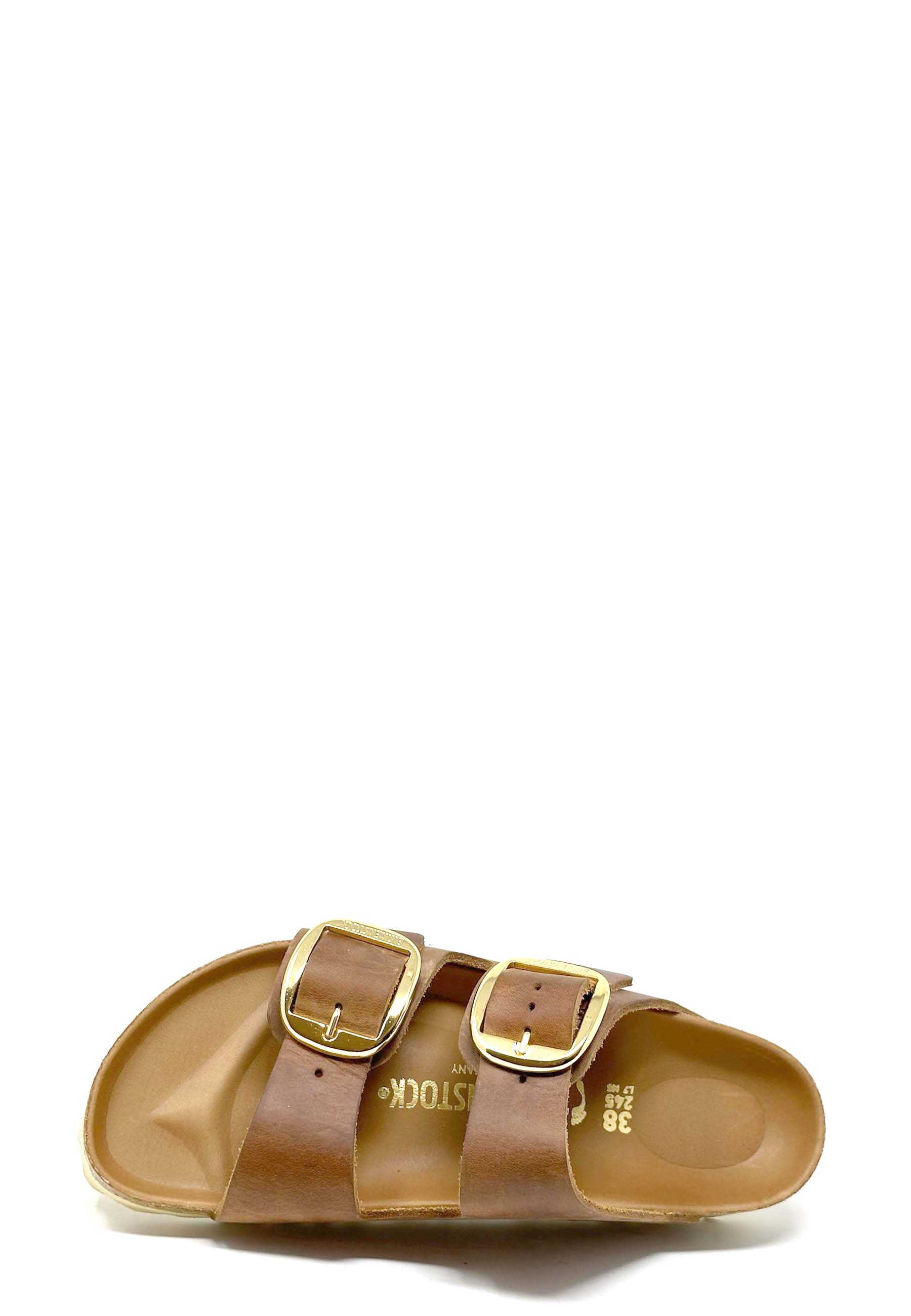 Arizona Big Buckle Mules | cognac