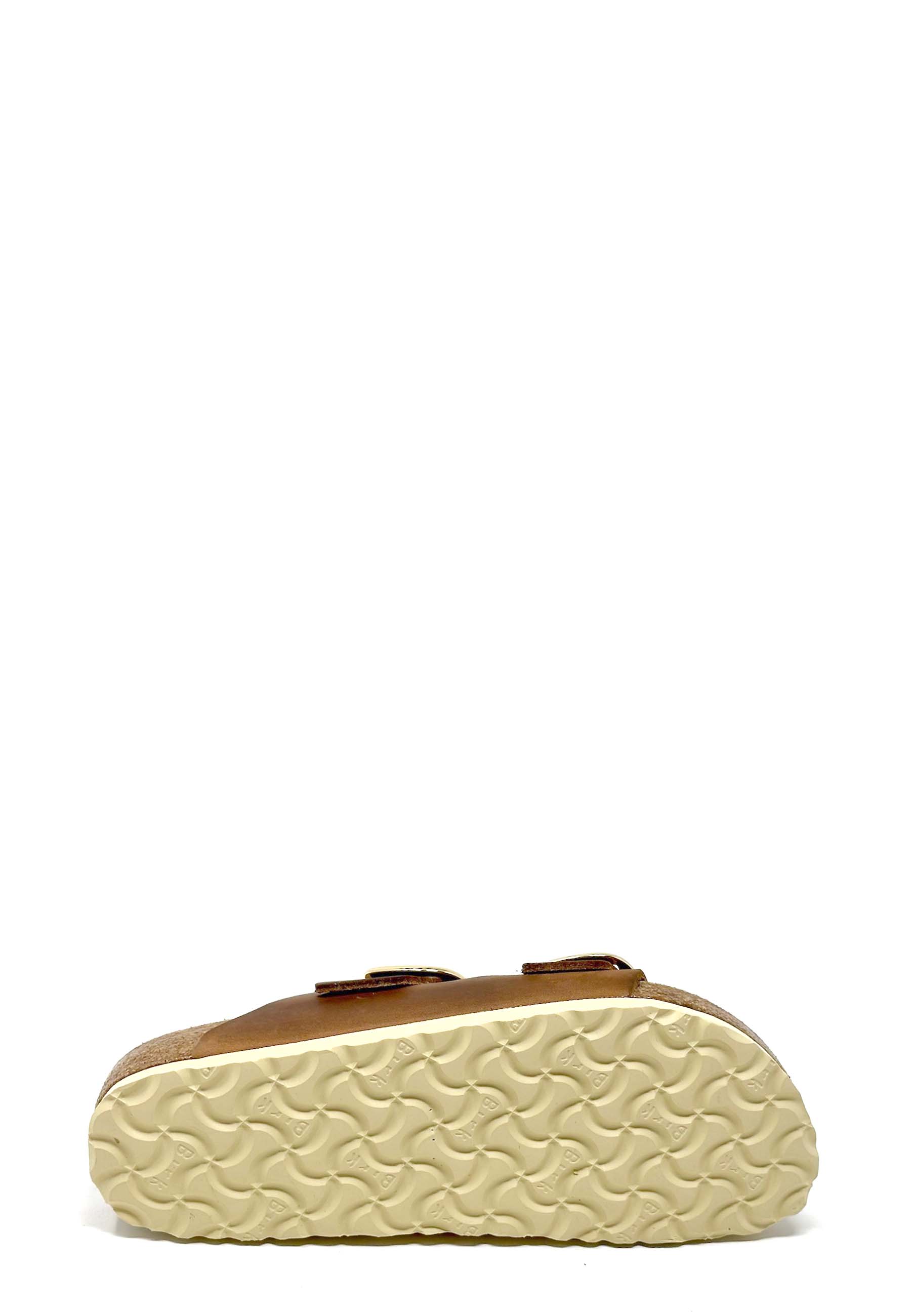 Arizona Big Buckle Mules | cognac