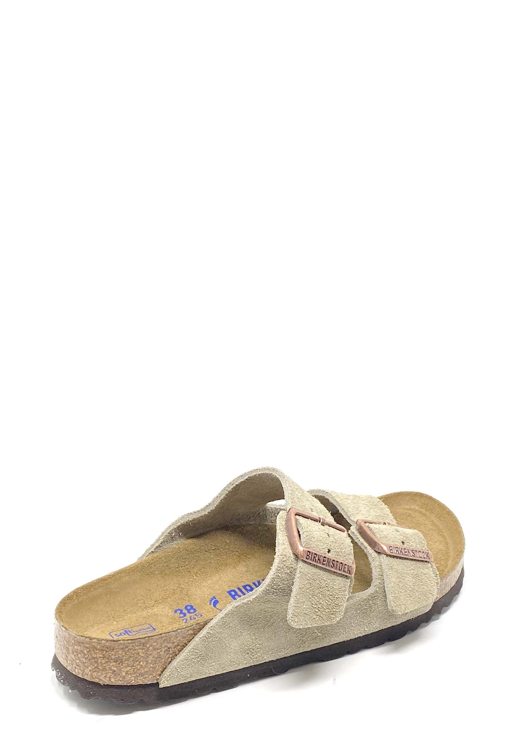 Arizona Soft Footbed Mules | Taupe ruskind