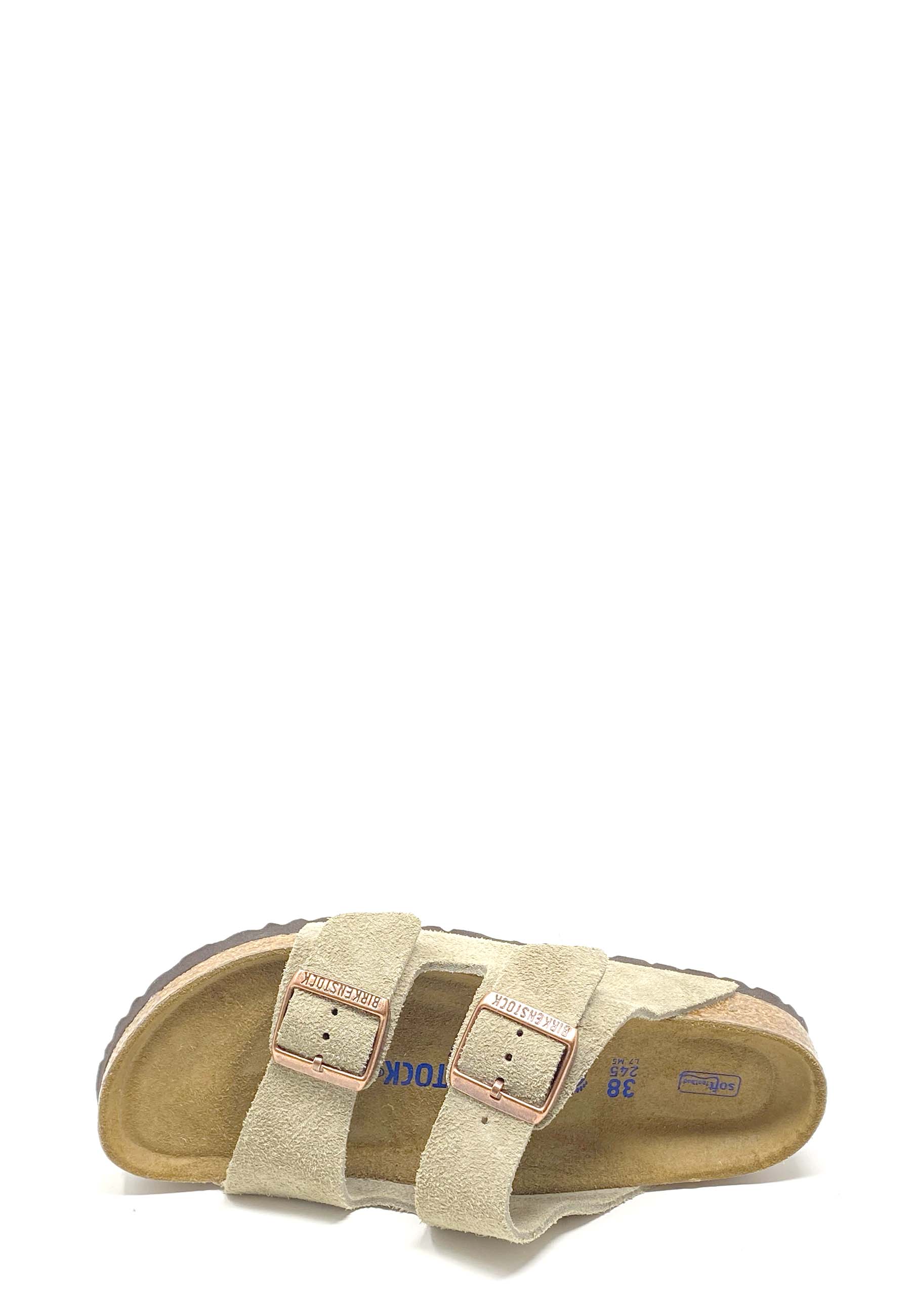 Arizona Soft Footbed Mules | Taupe ruskind