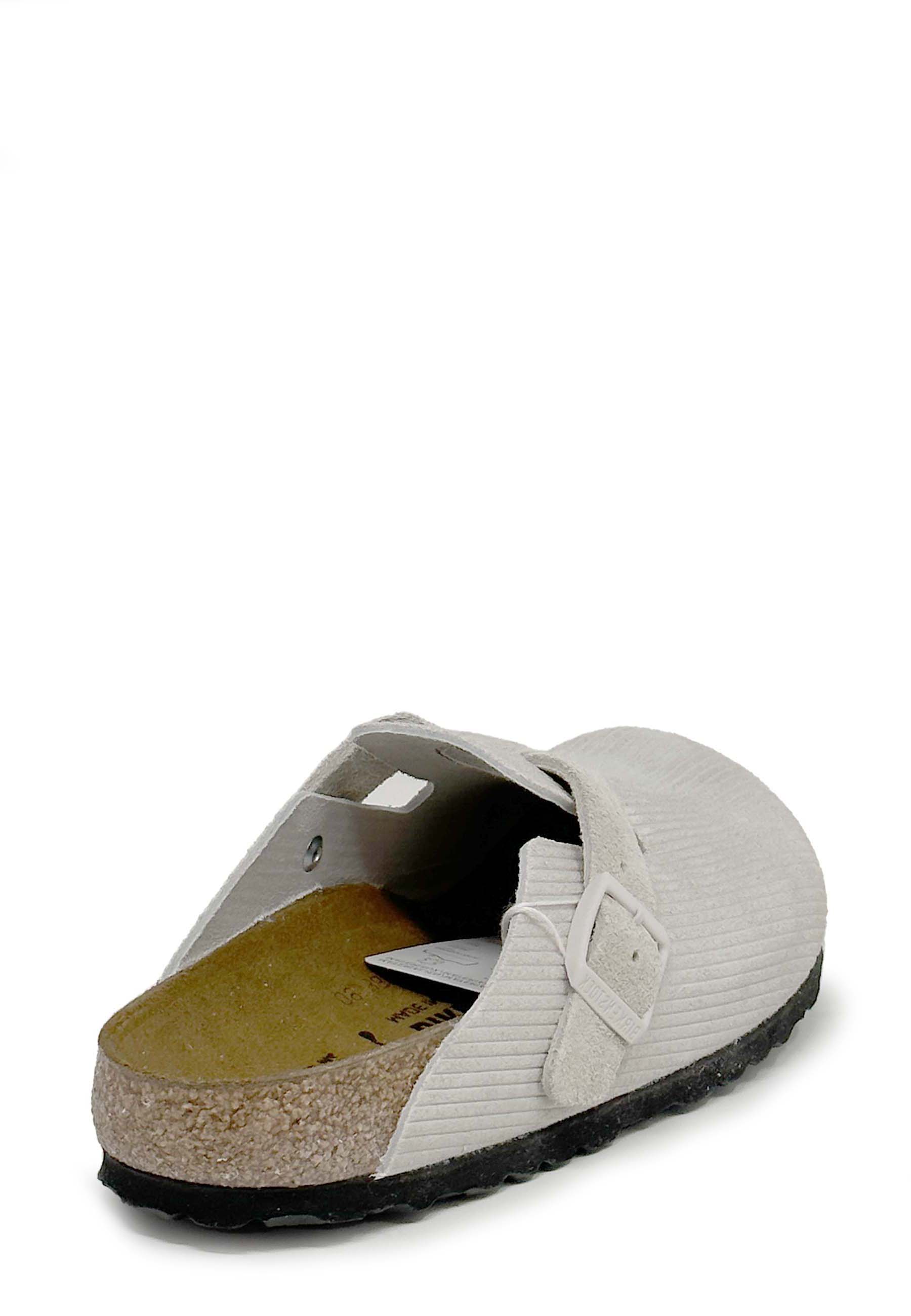 Boston Suede Embossed Corduroy Clog | Antique White