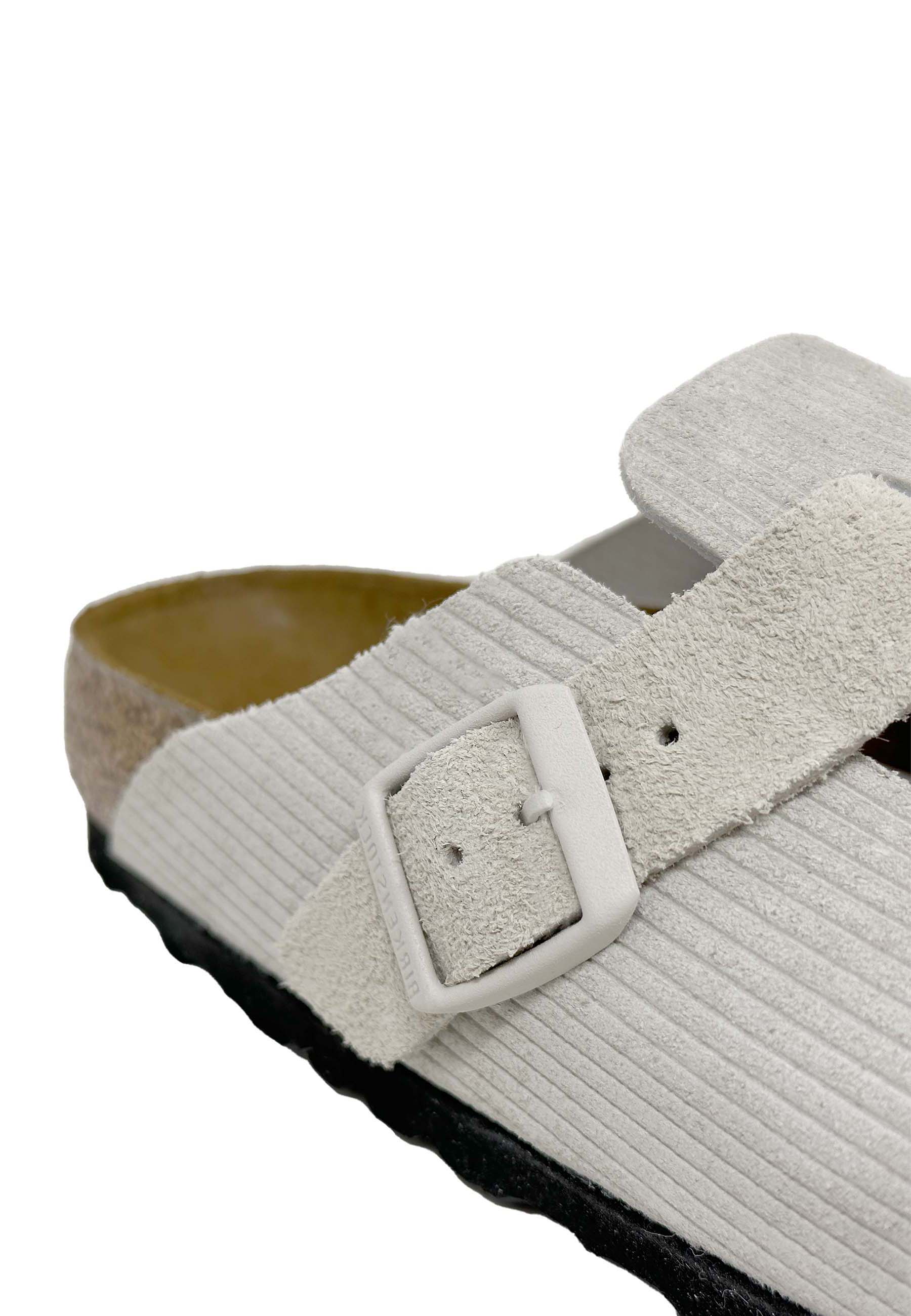 Boston Suede Embossed Corduroy Clog | Antique White