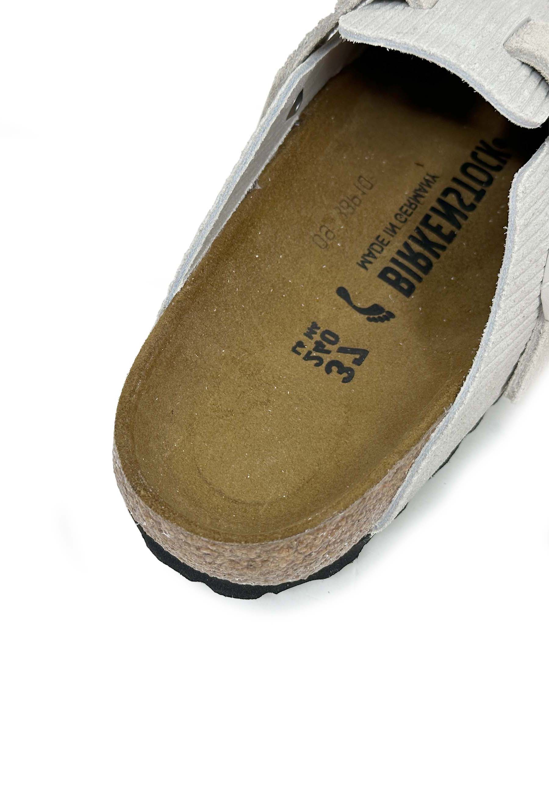 Boston Suede Embossed Corduroy Clog | Antique White