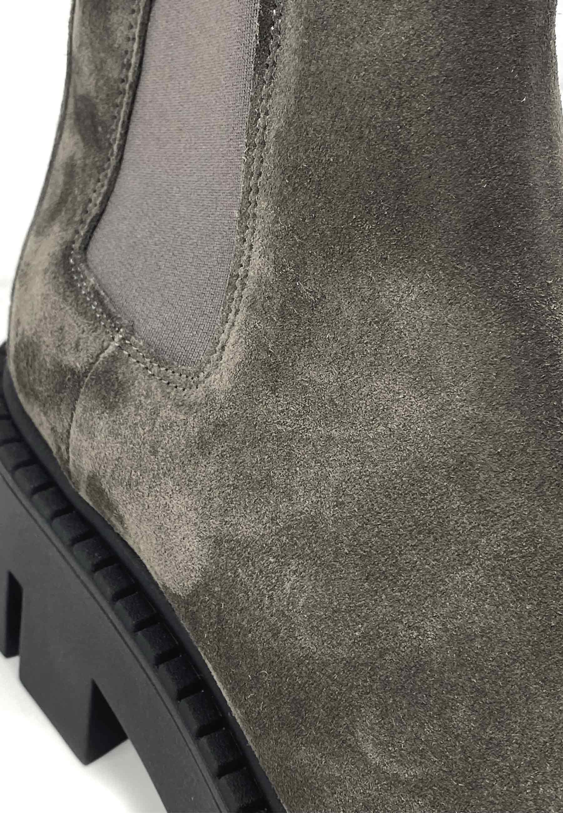 CPH137 Chelsea Boot | Off Black Suede Teddy
