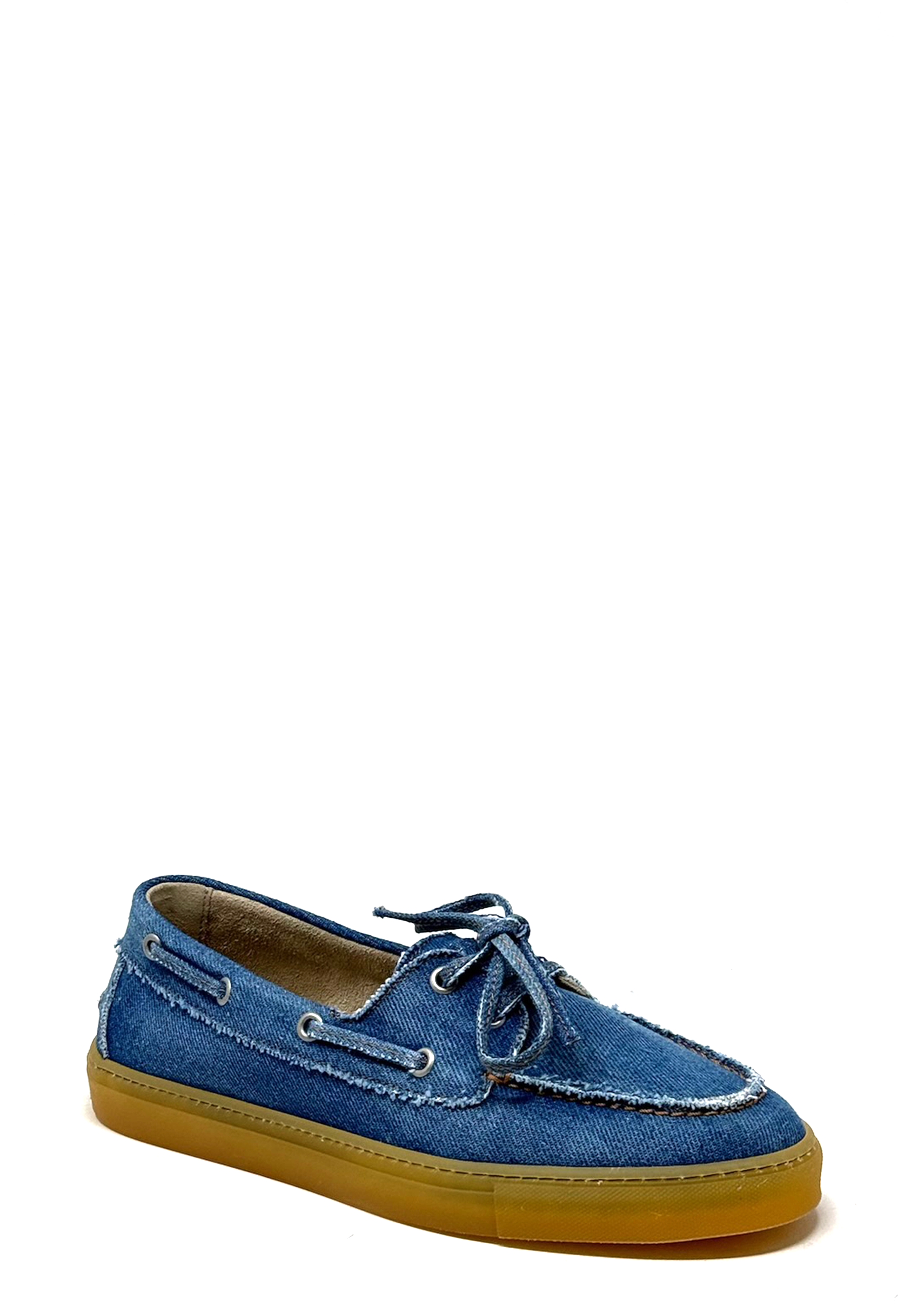 CPH160 boat shoe | Washed denim