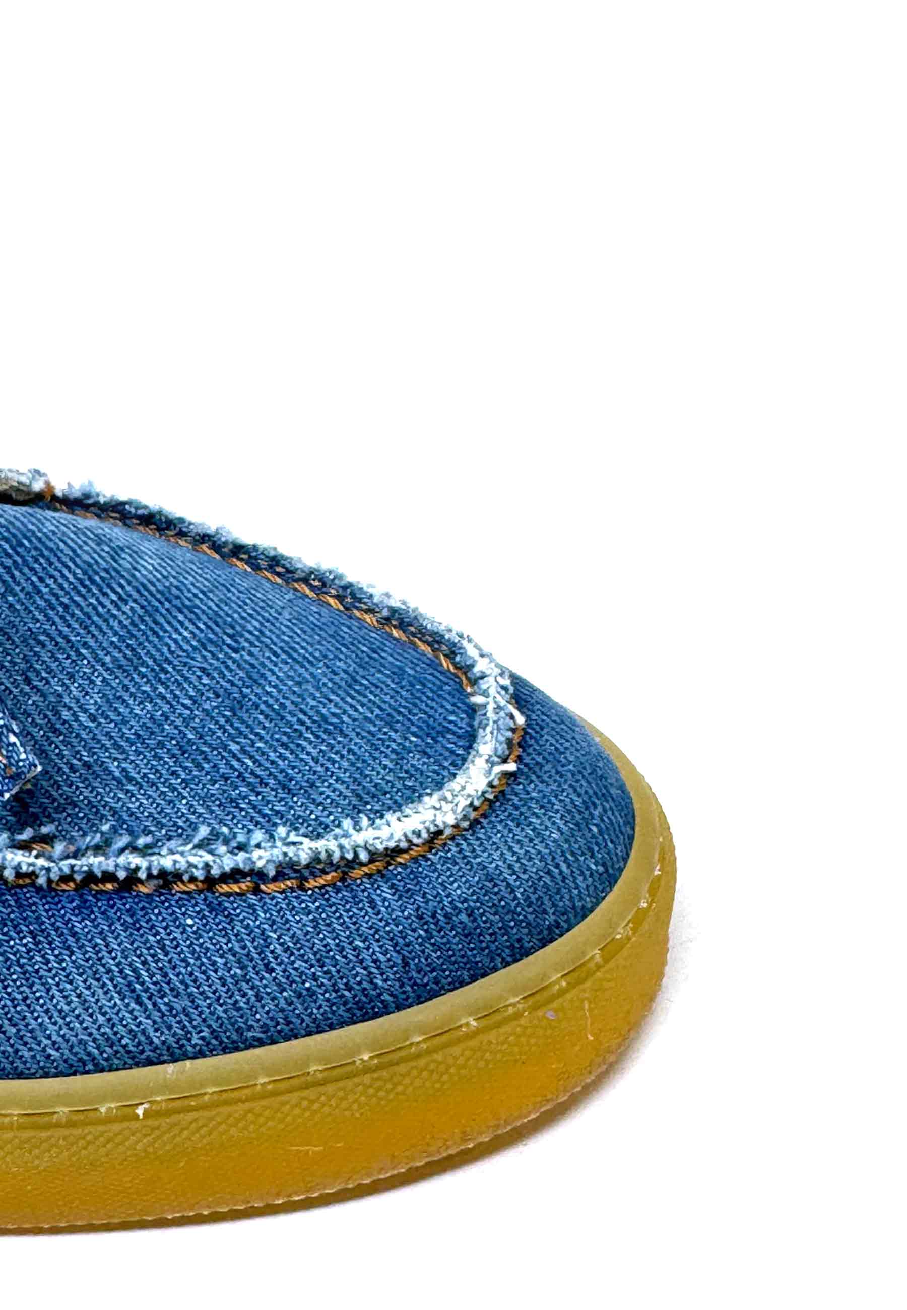 CPH160 boat shoe | Washed denim