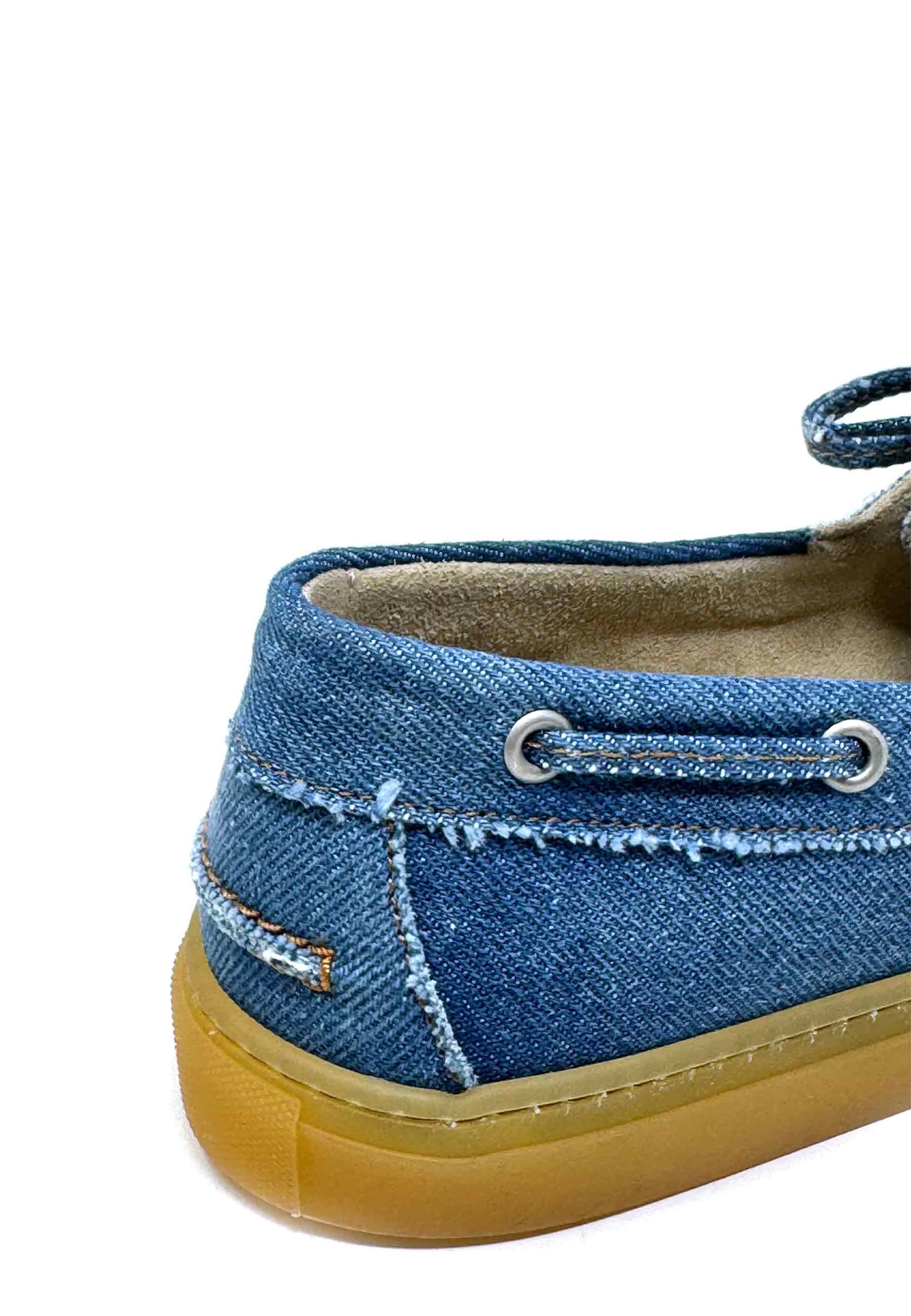 CPH160 boat shoe | Washed denim