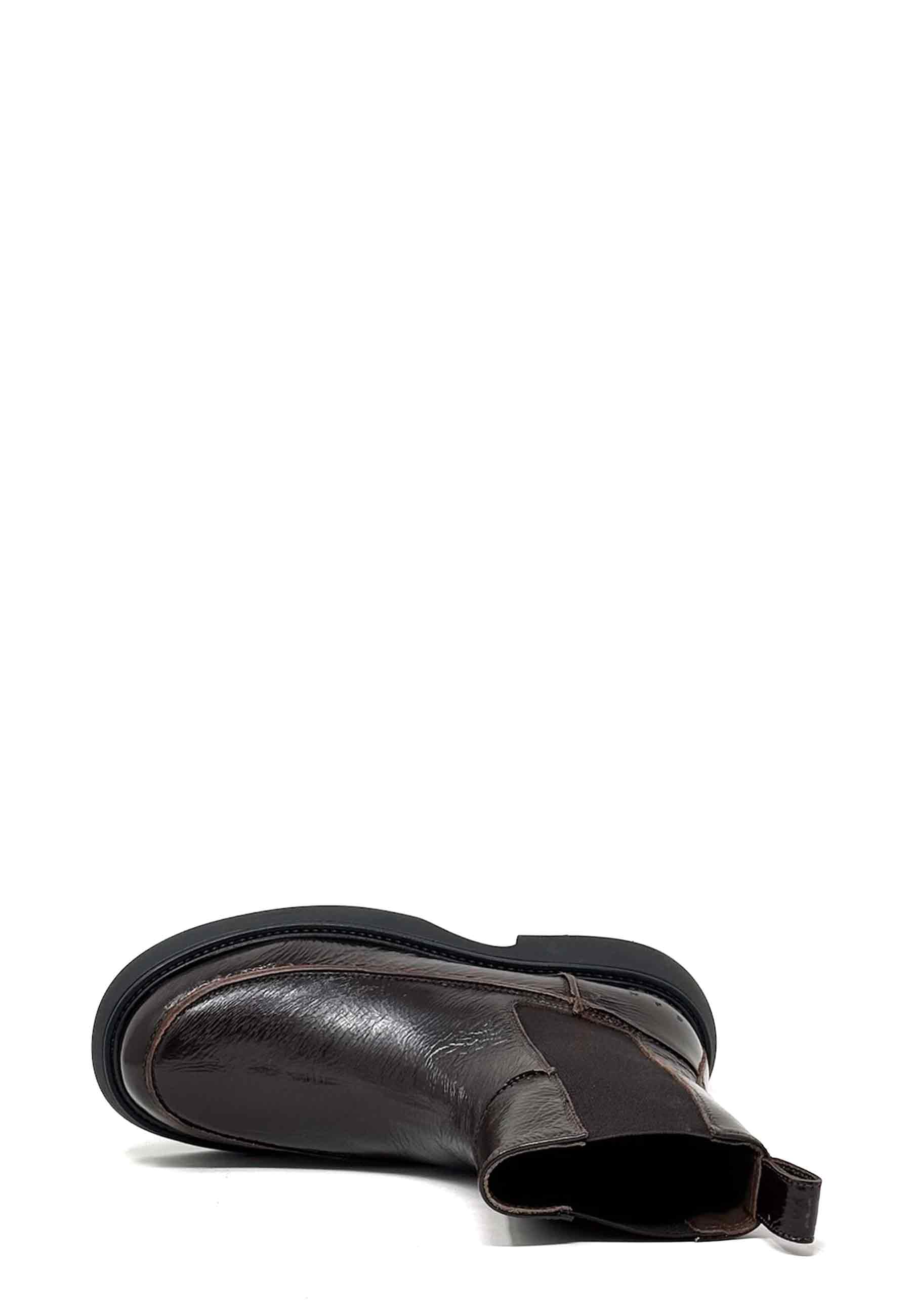 CPH759 Plateau Chelsea Boot | Chocolate Patent