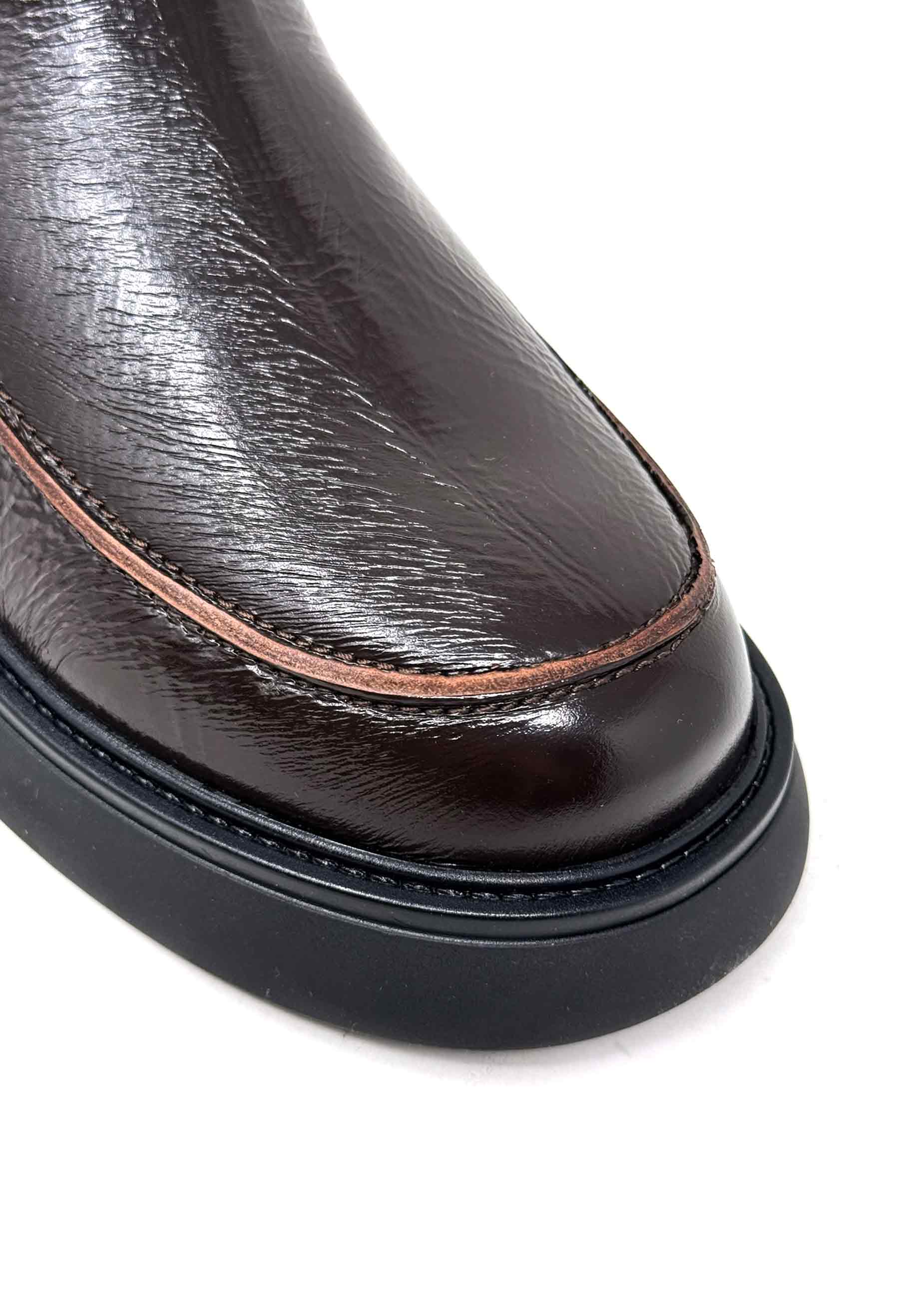 CPH759 Plateau Chelsea Boot | Chocolate Patent
