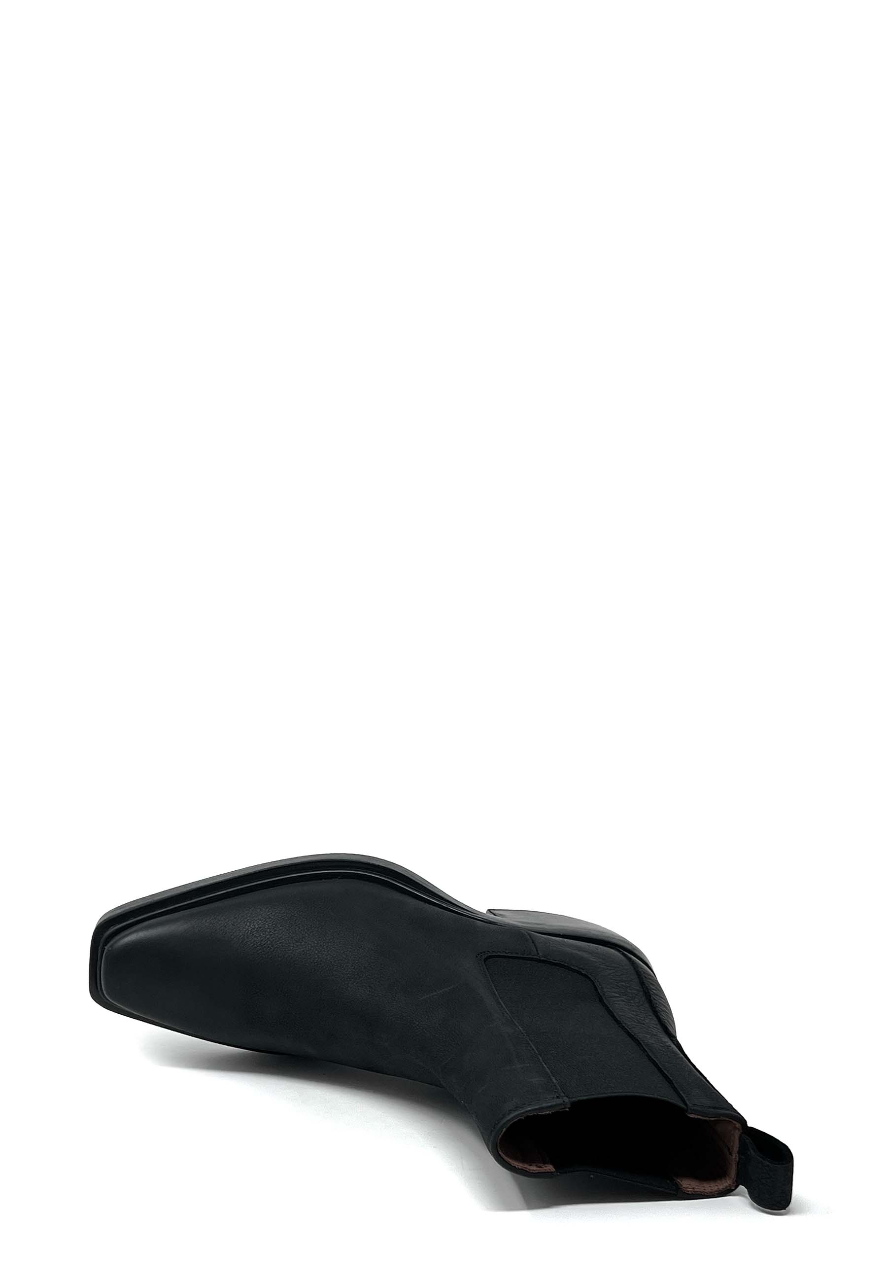 CPH236 Cowboystøvle | Sort vokset nubuck