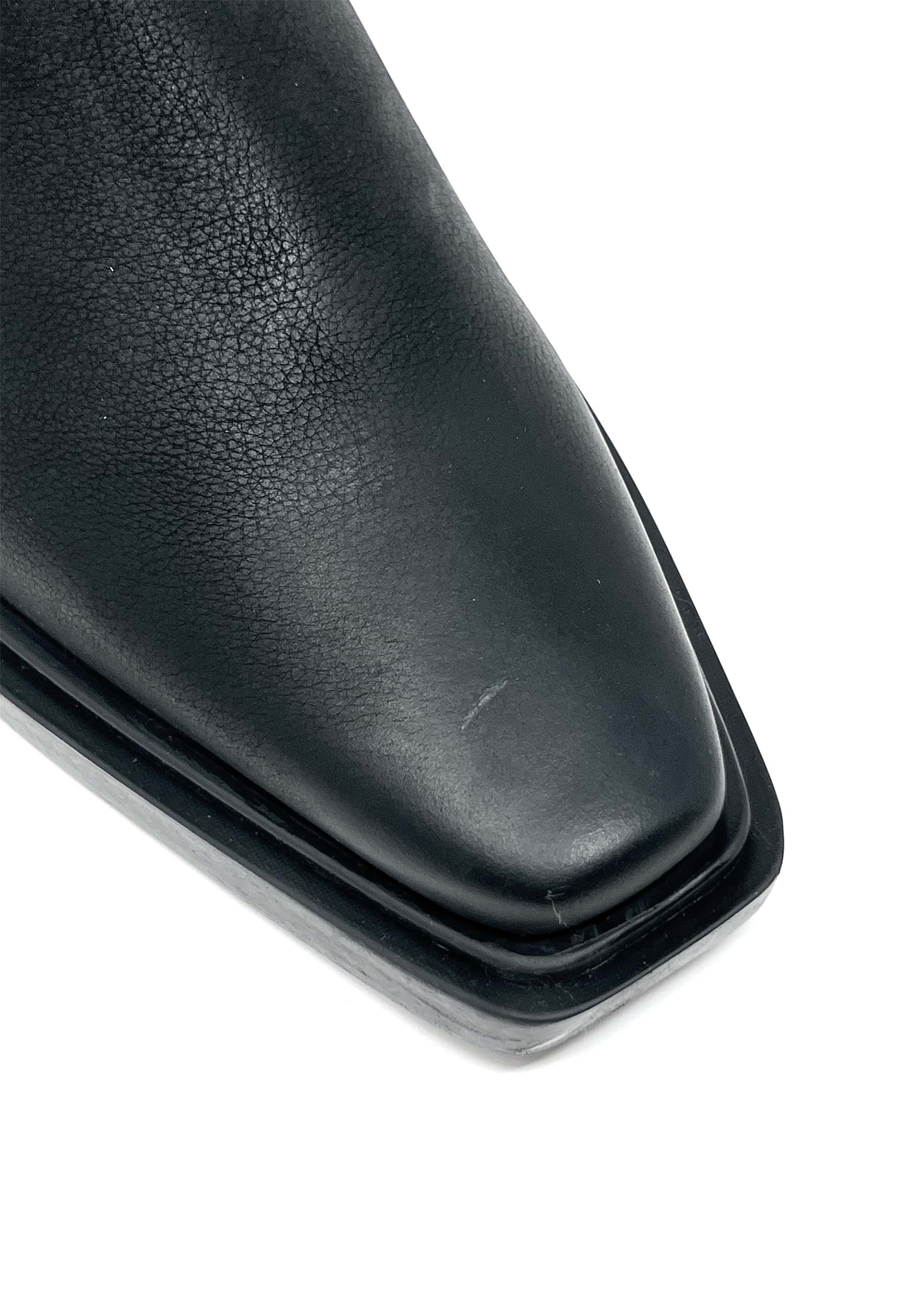 CPH236 Cowboystøvle | Sort vokset nubuck
