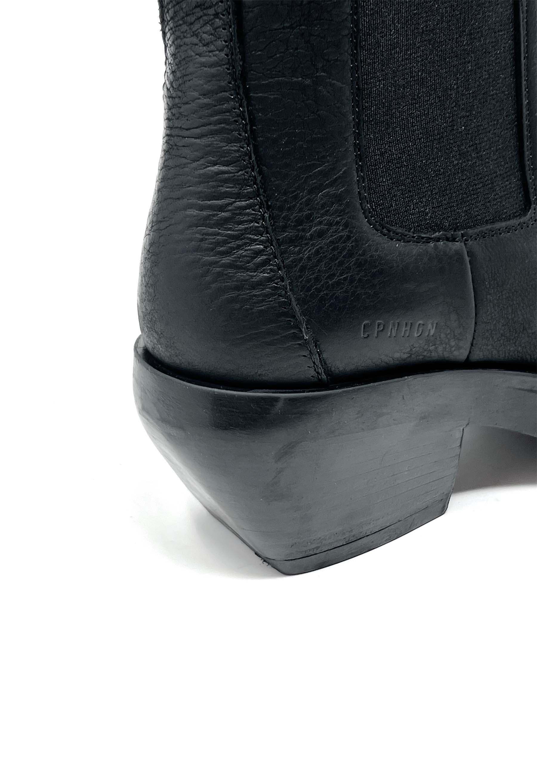 CPH236 Cowboystøvle | Sort vokset nubuck