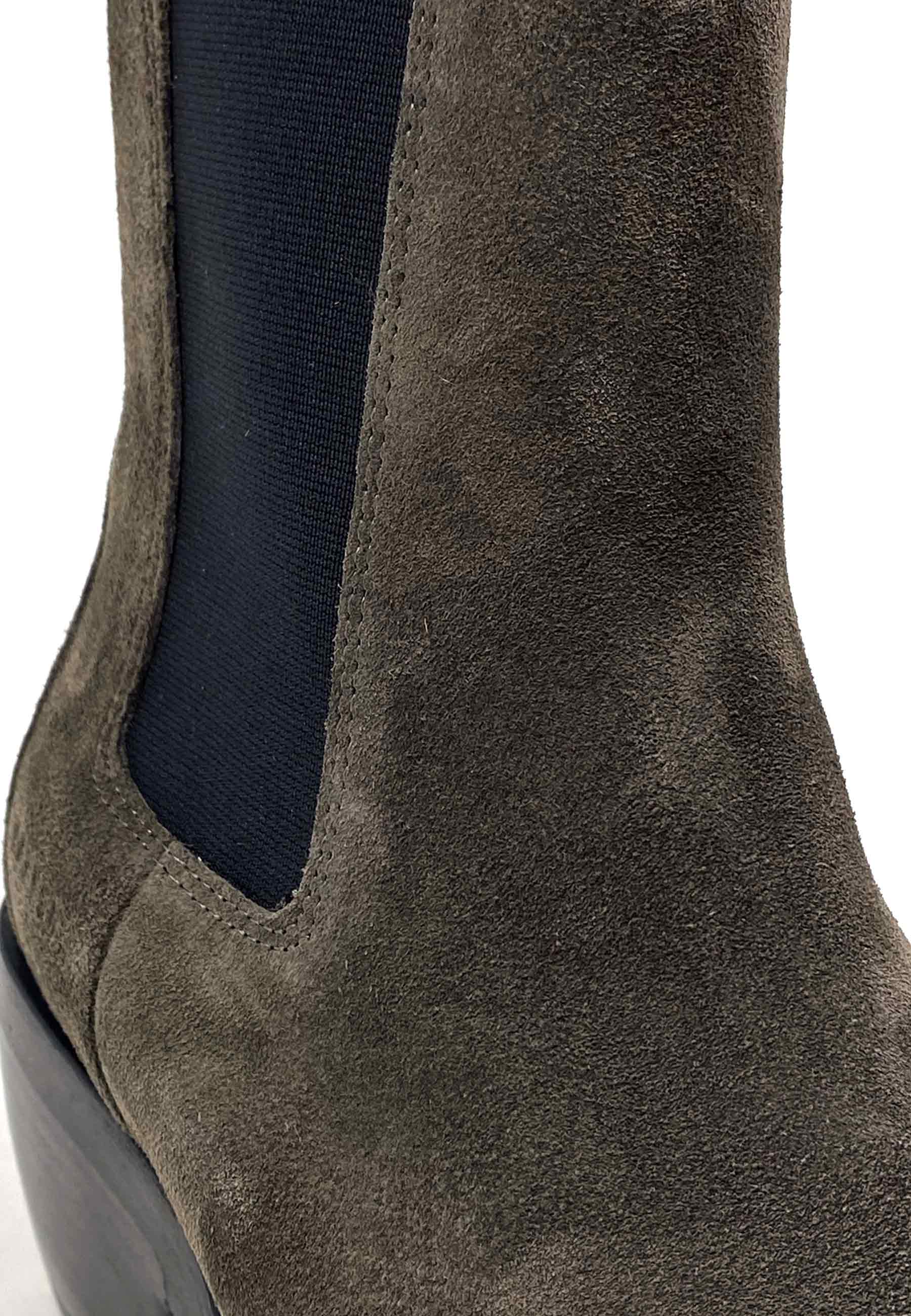 CPH236 Cowboy Boot | Off Black Suede