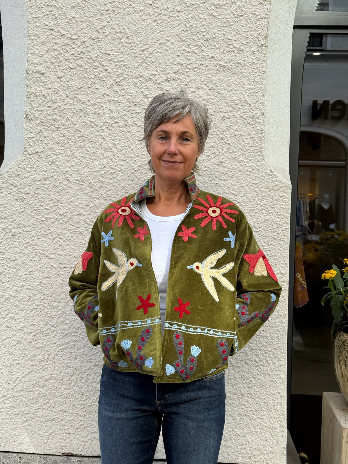 9498 Embroidery Jacke | Army