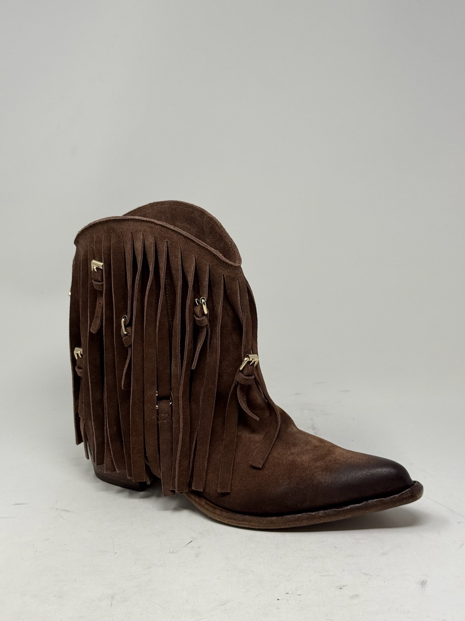 Dallas Fransen Cowboyboot | Cacao Wash Velour