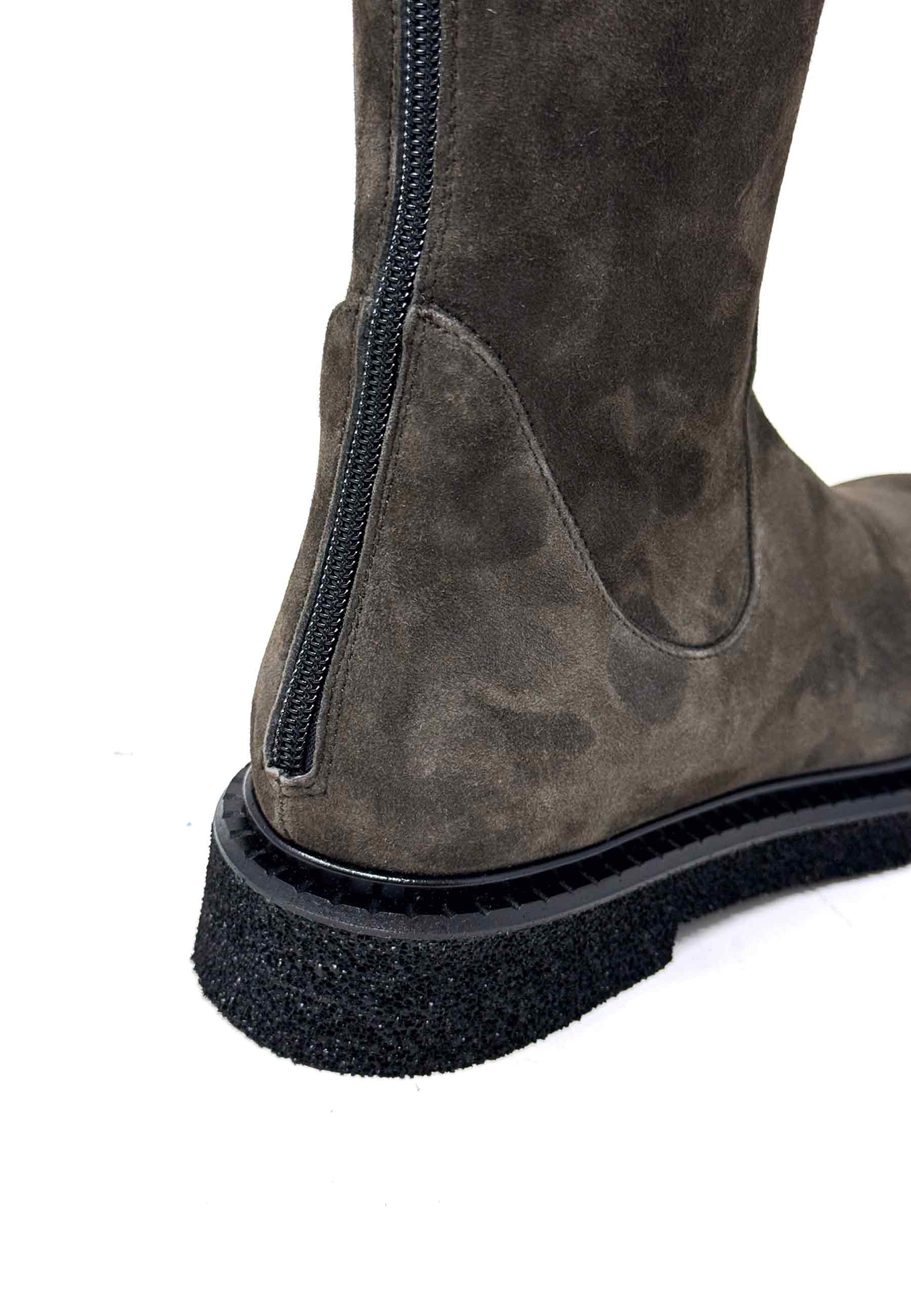 Kerr Langschaft Boot | Graphite Camoscio