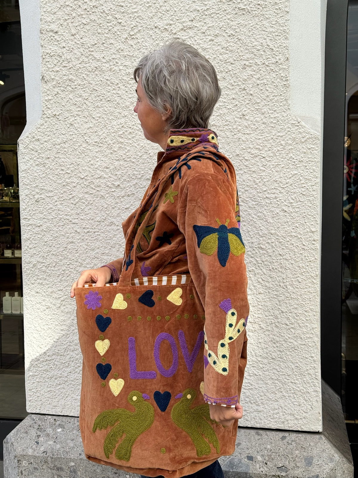 6510 Embroidery Tasche | Camel