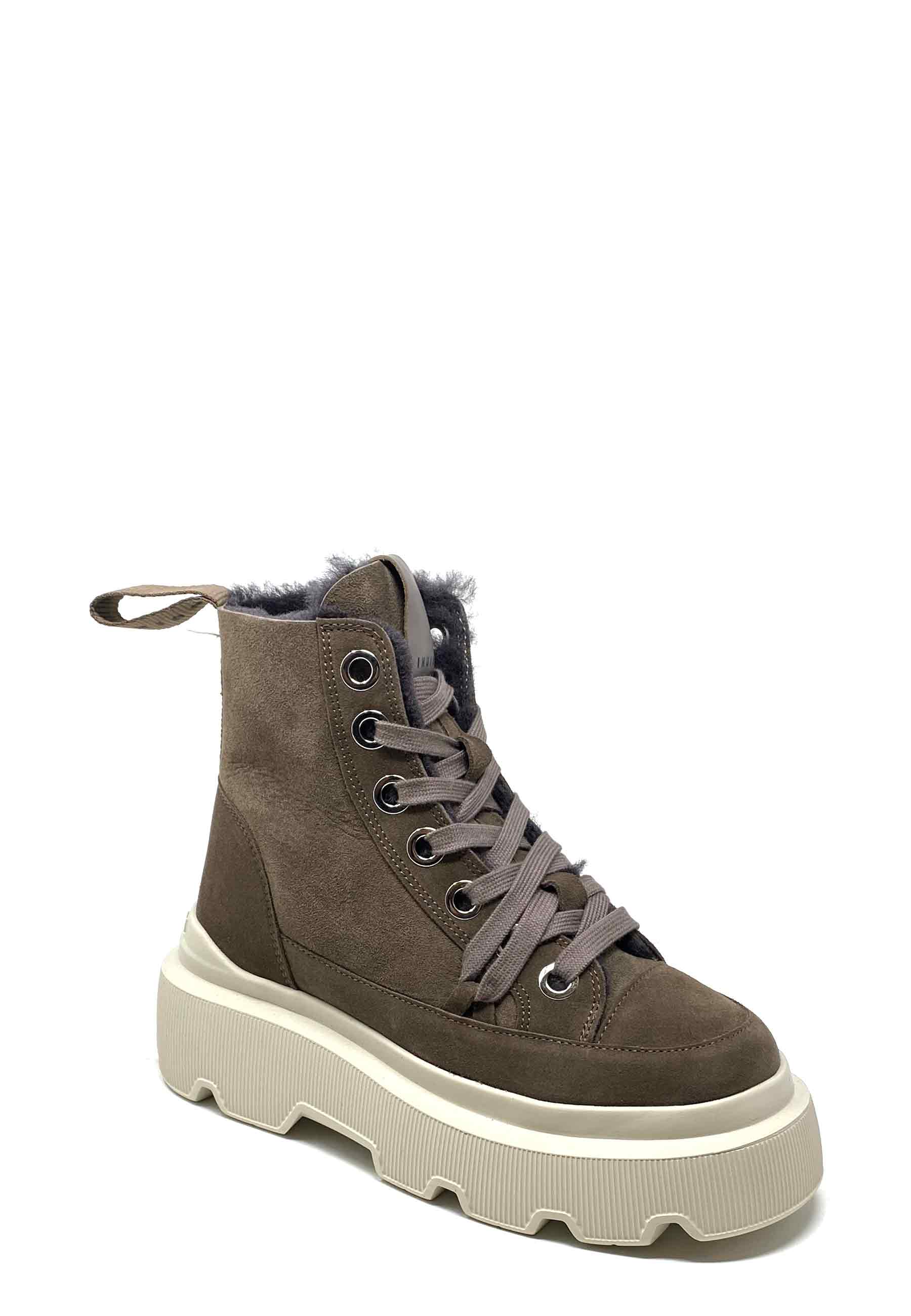 35203 Hightop Sneakers | Mørk taupe lammeskind