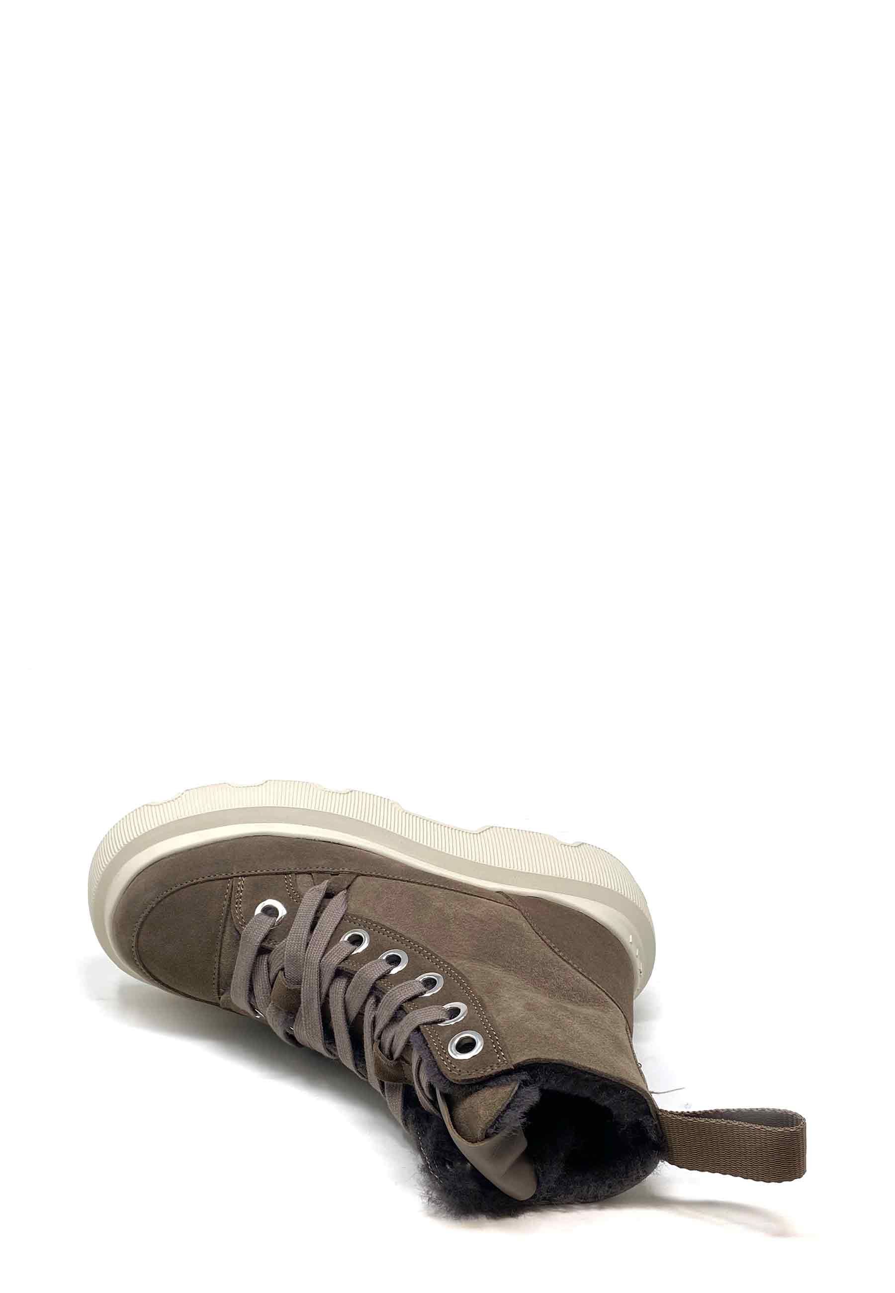 35203 Hightop Sneakers | Mørk taupe lammeskind