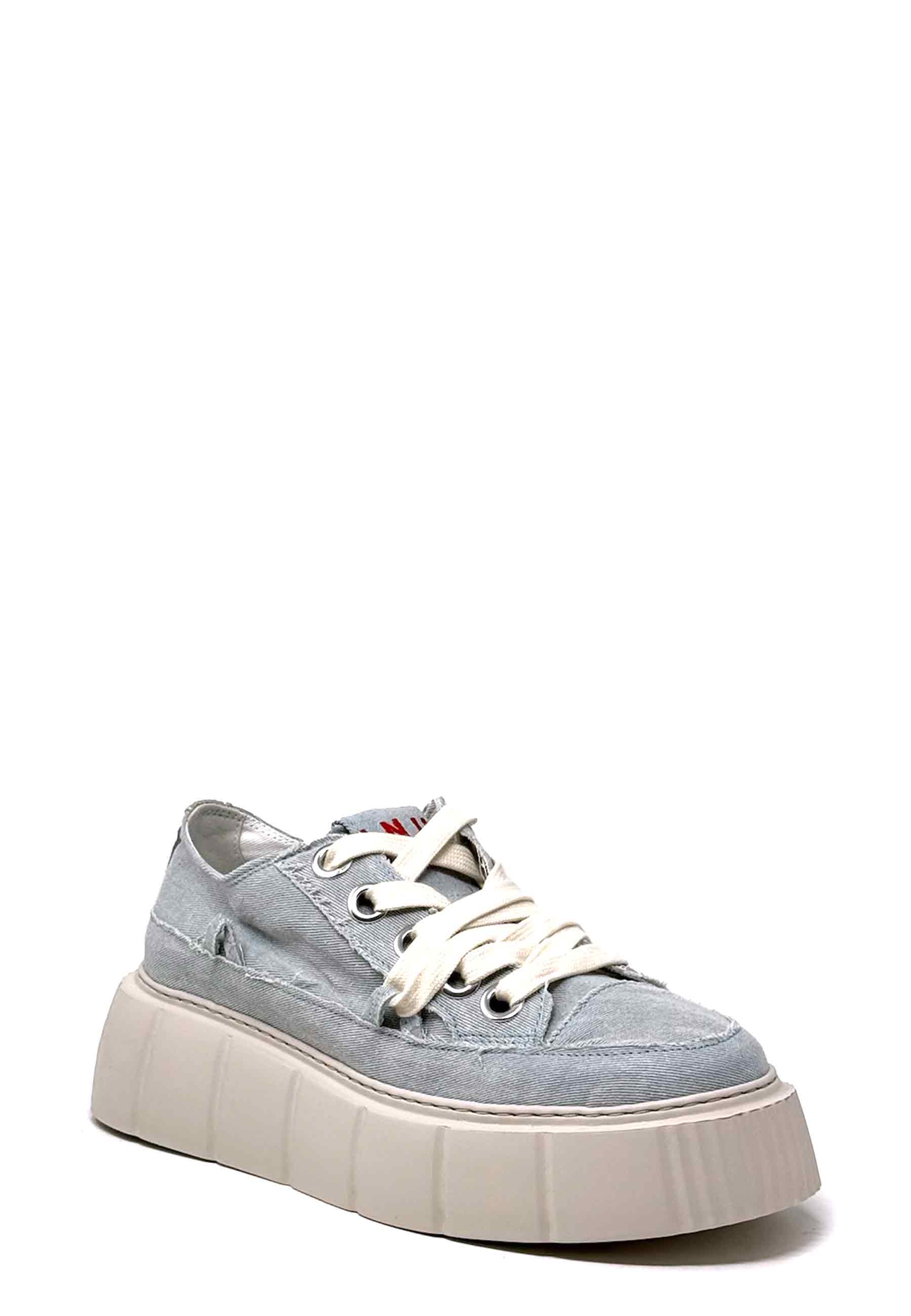 Matilda Sneaker | Frayed Denim