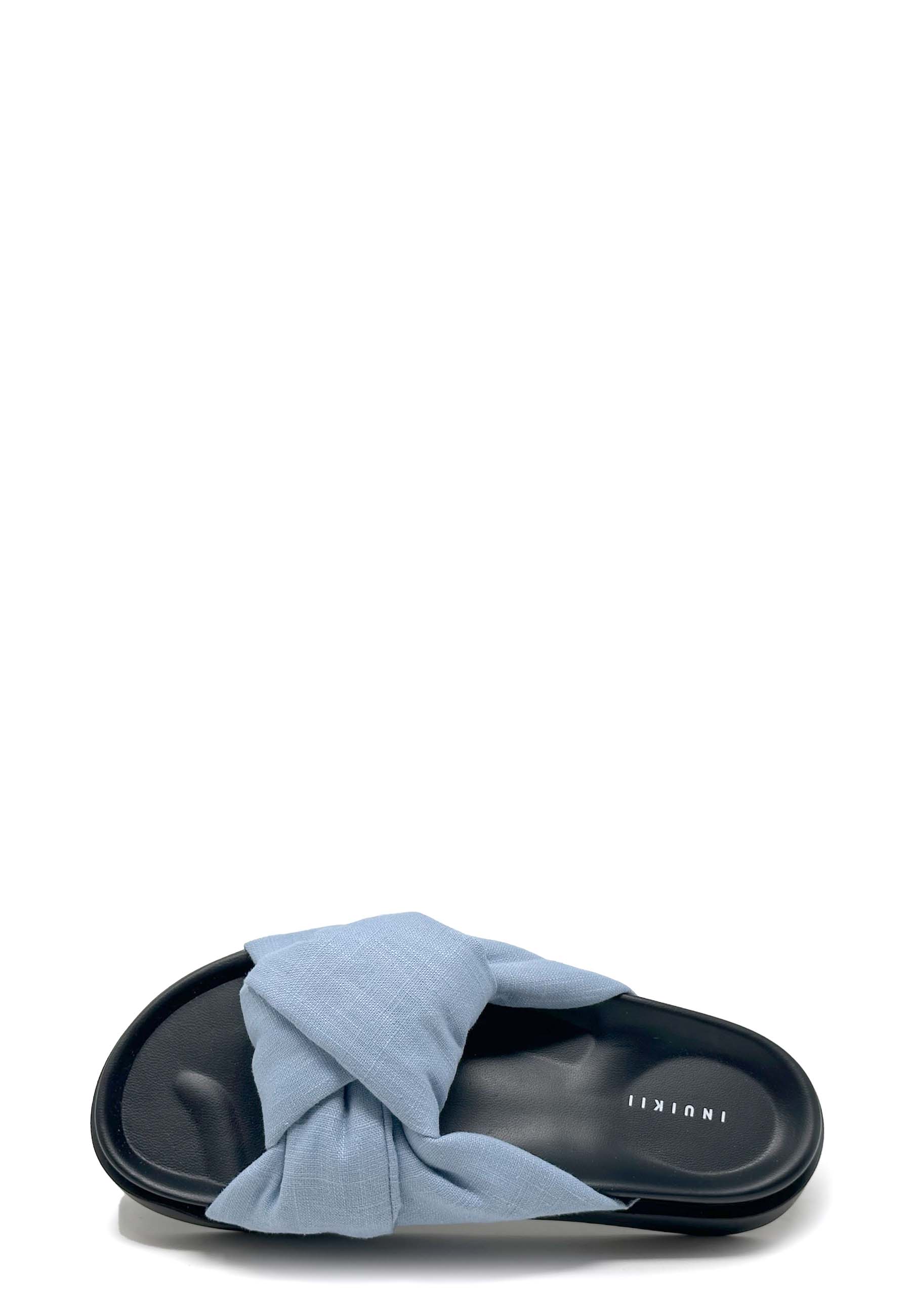 70104 Linen Knot Pantolette | Blue