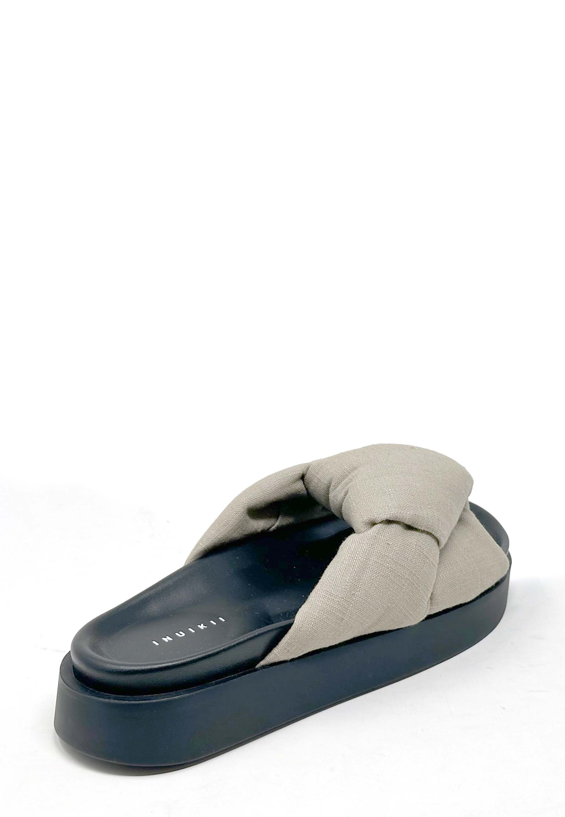 70104 Linen Knot Pantolette | Taupe
