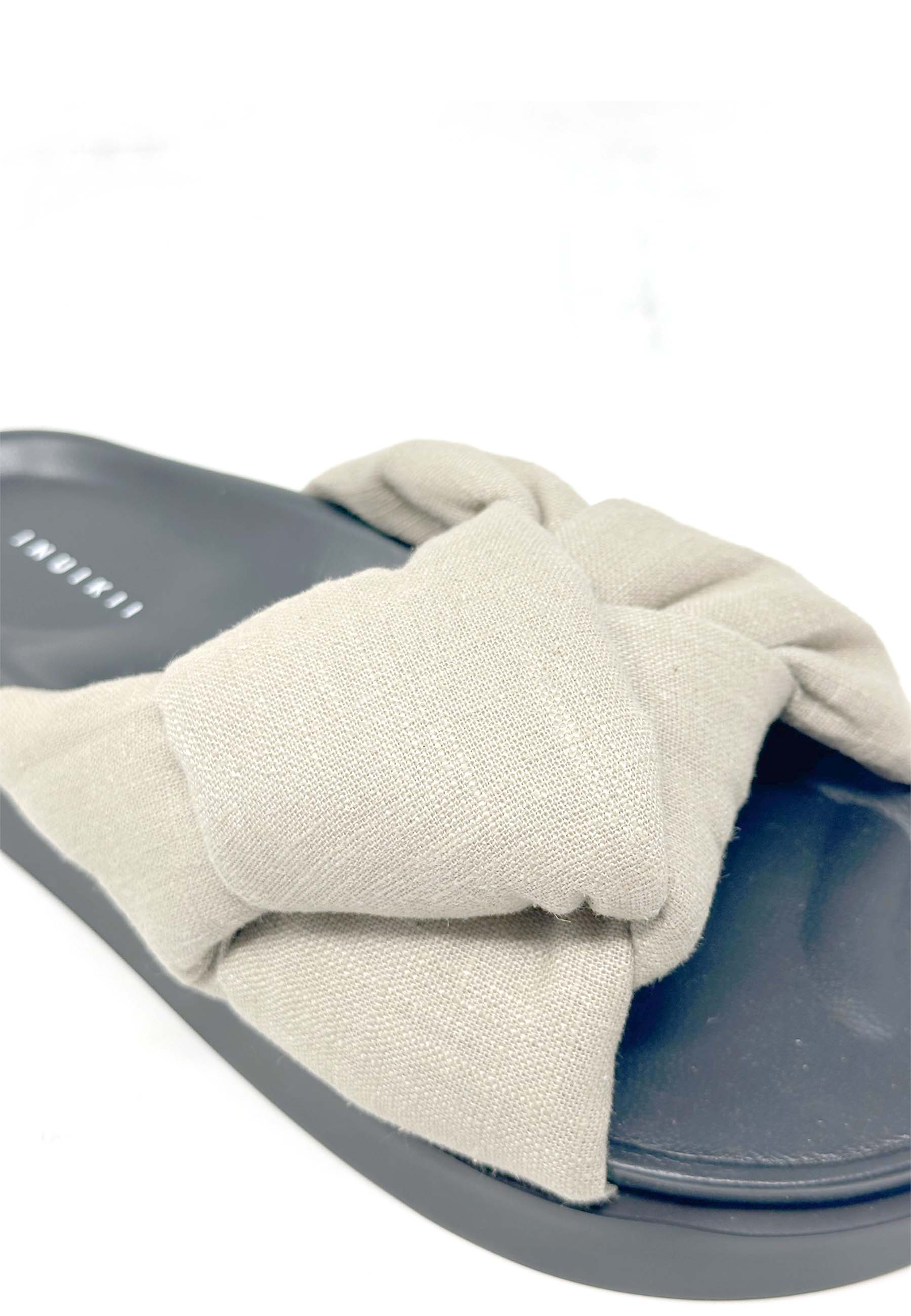 70104 Linen Knot Pantolette | Taupe