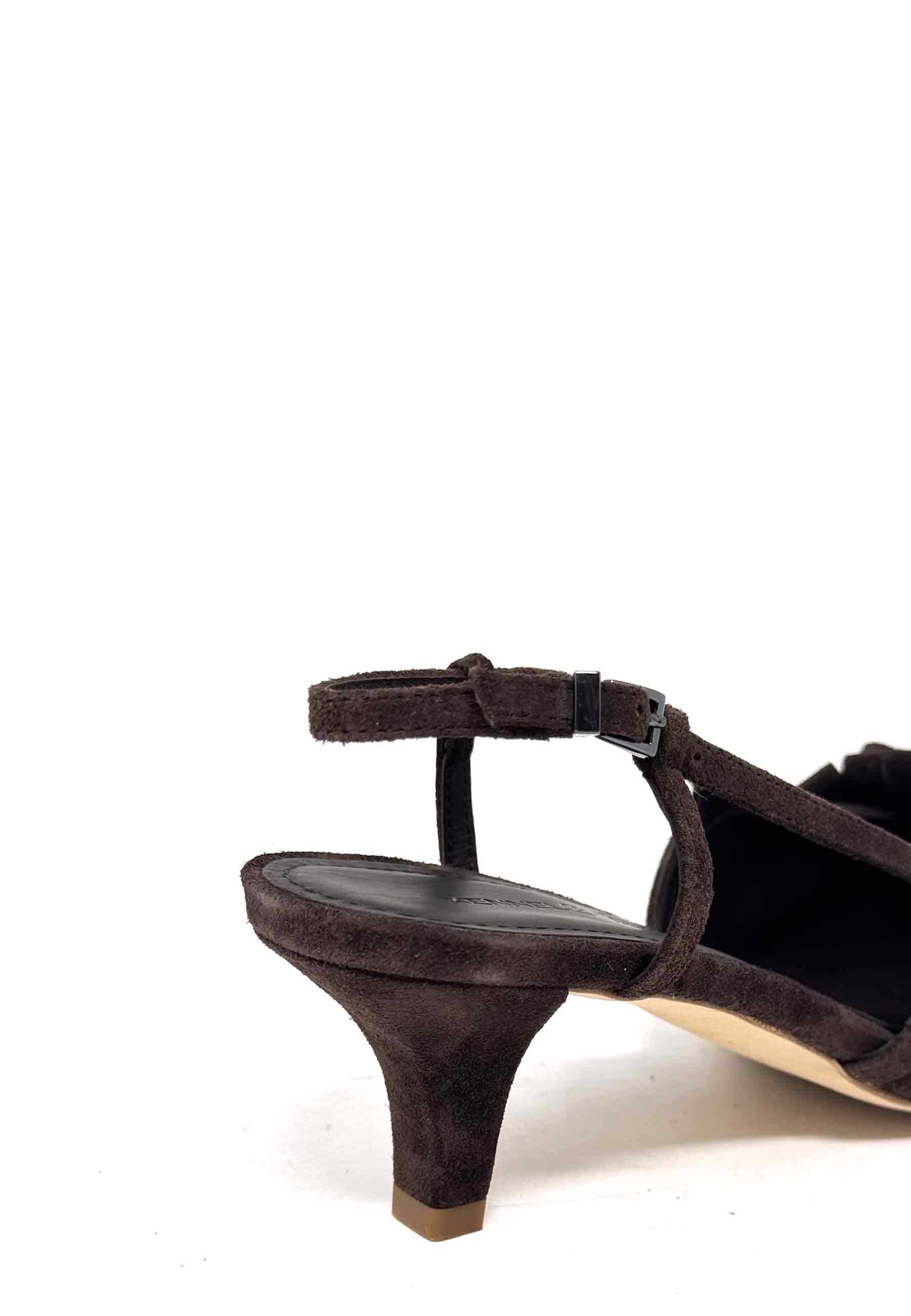 Franca Heel Sling | Pepe Gun Suede