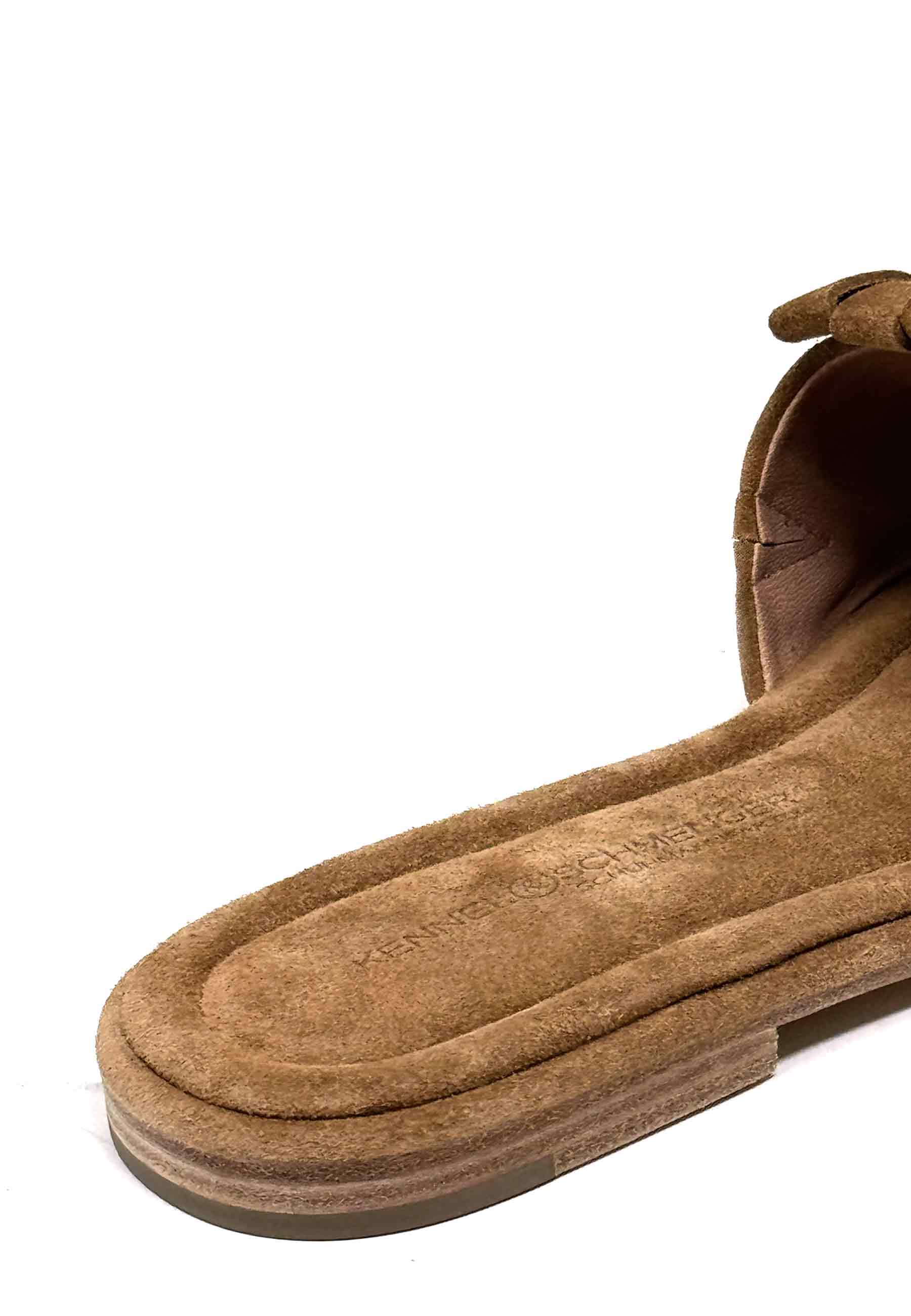 Lya Pantolette | Golden Brown Gold Suede