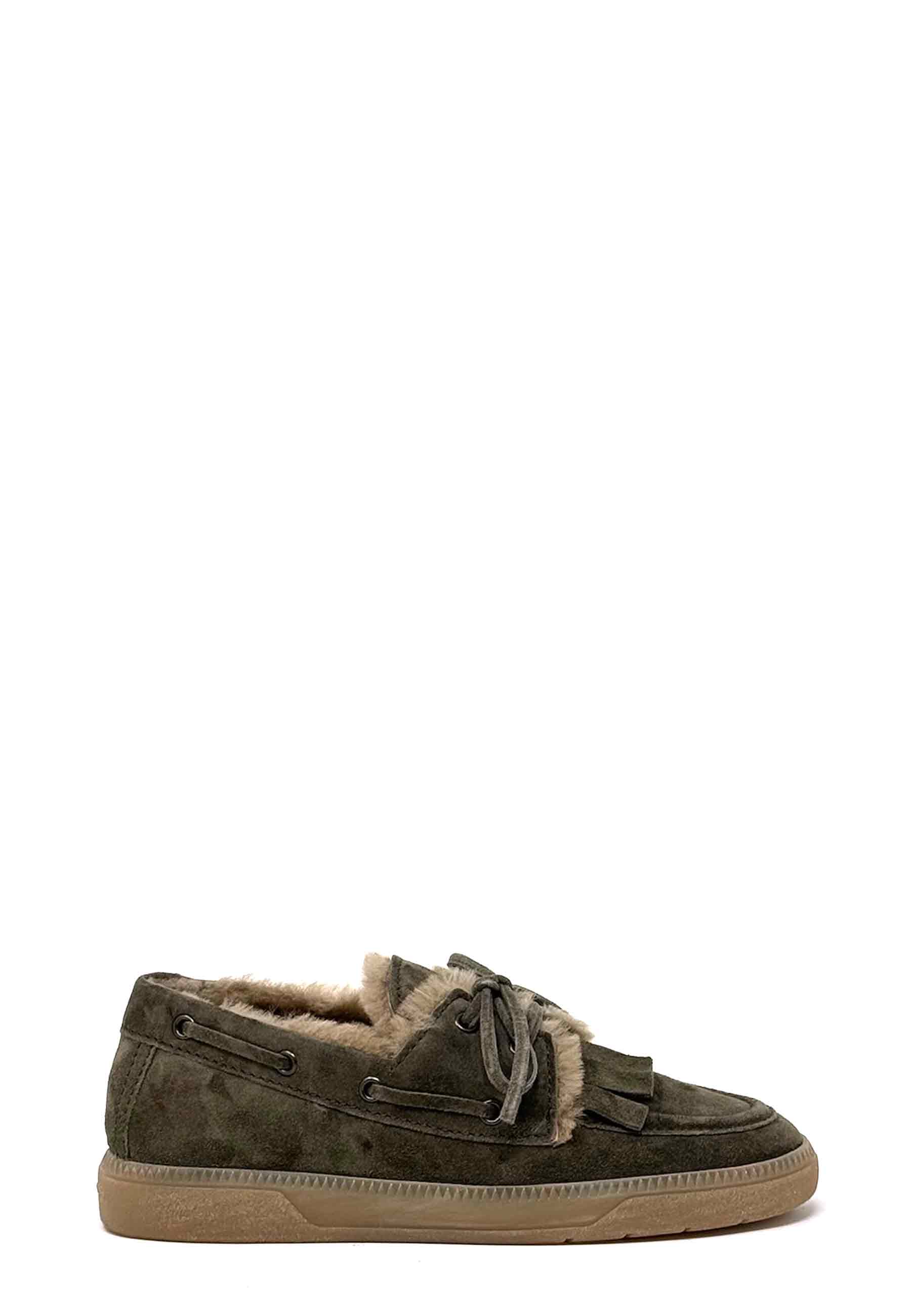 Pop Warmfutter Bootsschuh | Dark Olive Suede