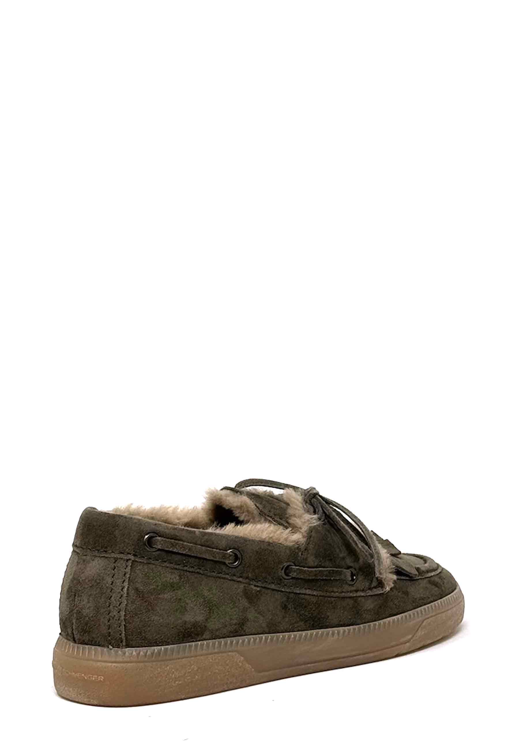 Pop Warmfutter Bootsschuh | Dark Olive Suede