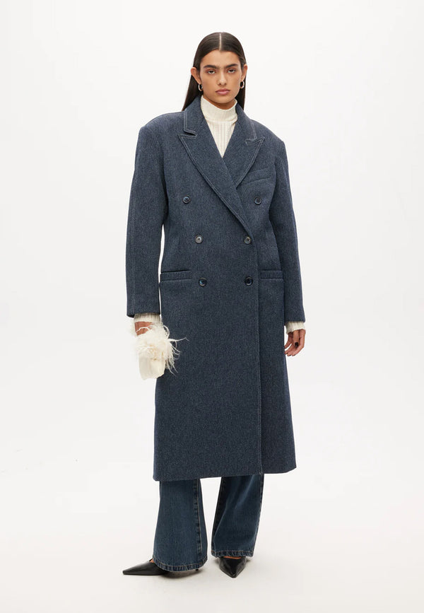 10-008 Oversized Mantel | Indigo Melange