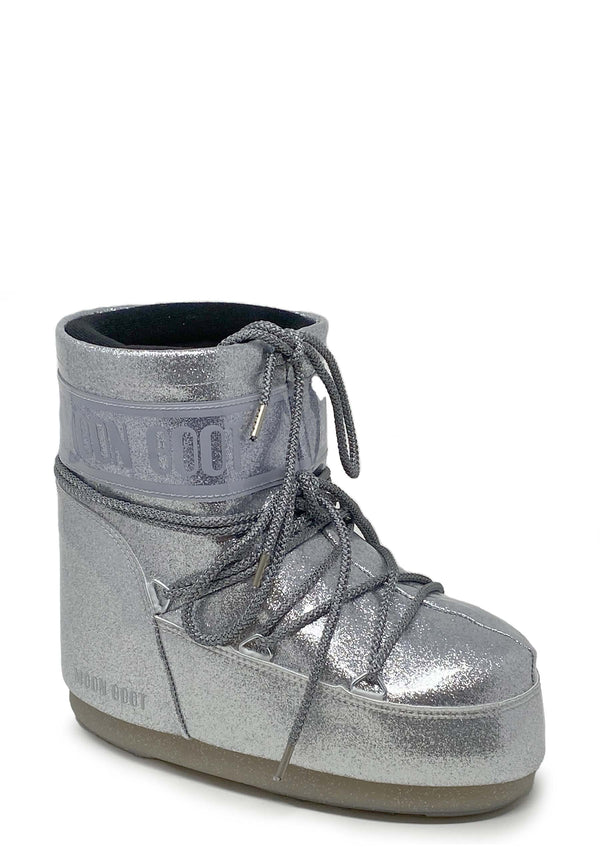 Icon Low Glitter Boot | Silver