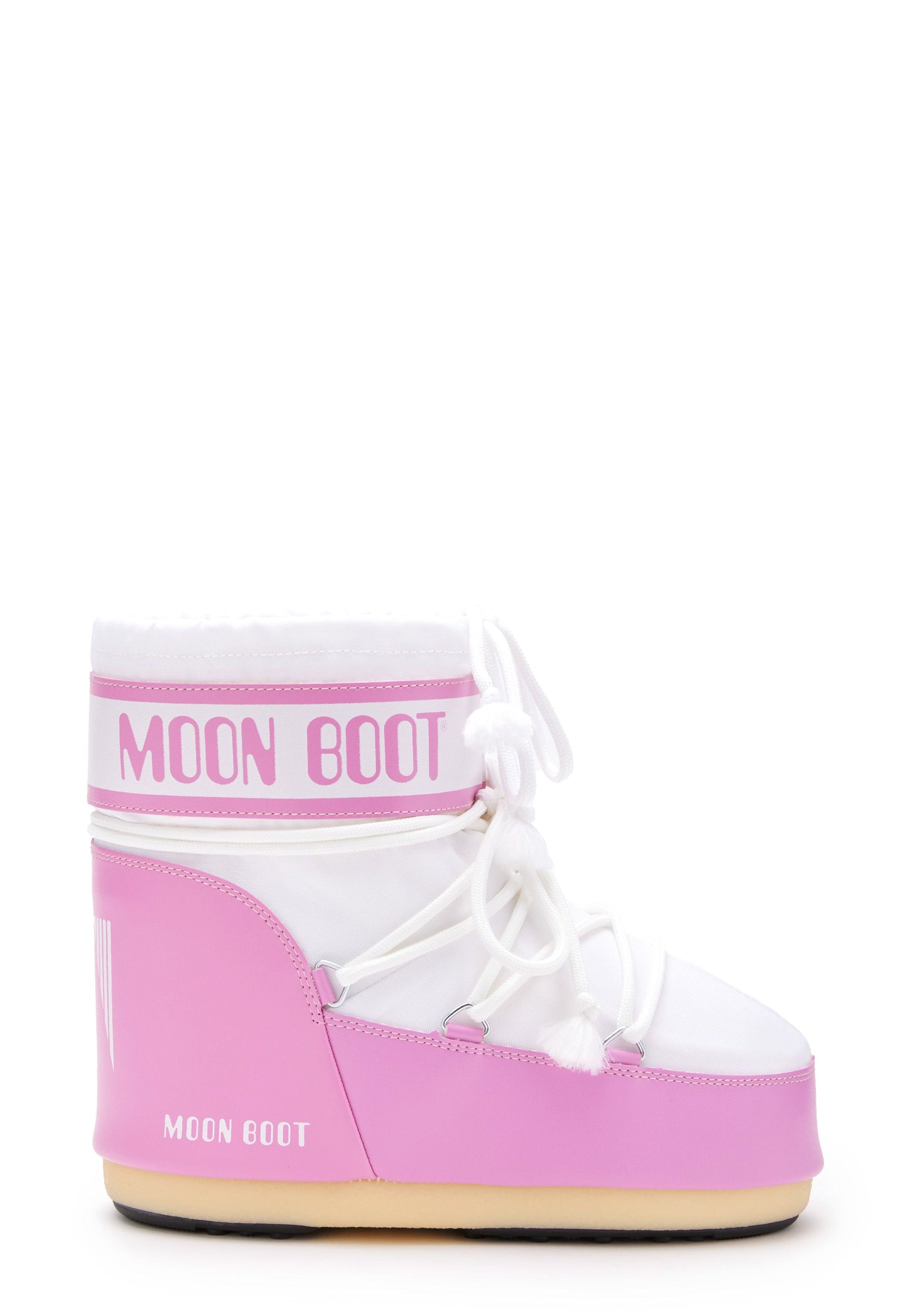 Icon Low Nylon Støvle | Pink Hvid