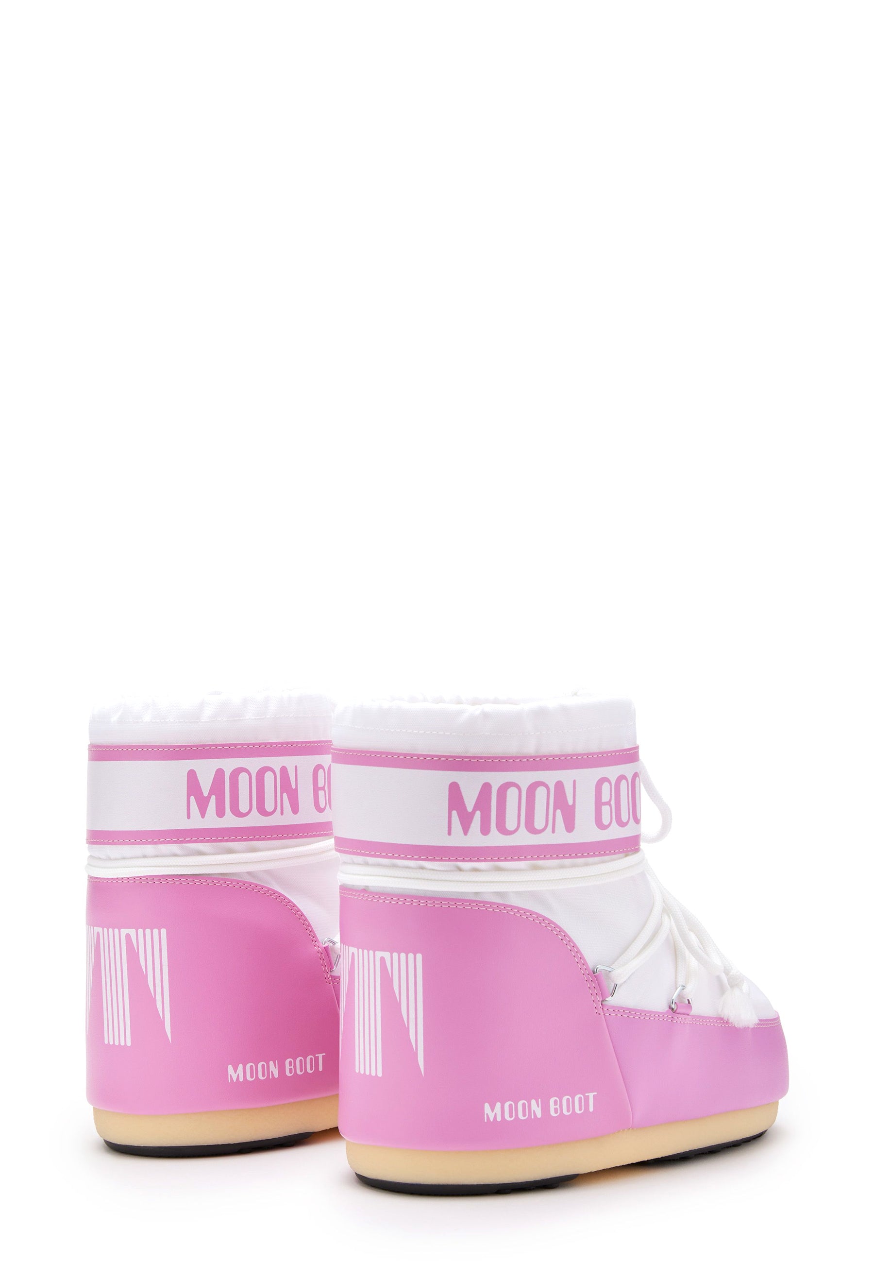 Icon Low Nylon Støvle | Pink Hvid