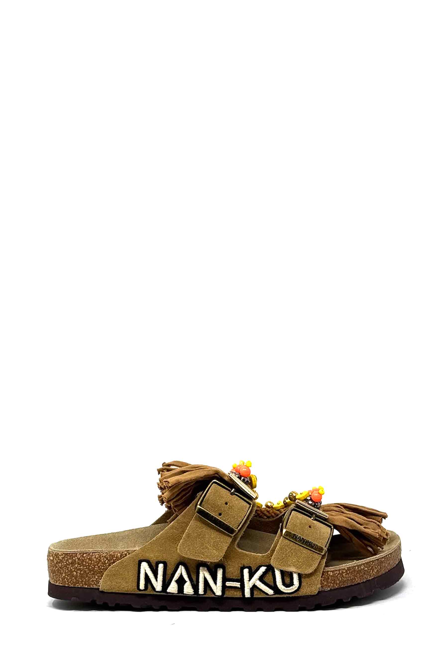 EBK-03 Fransen Pantolette | Camel