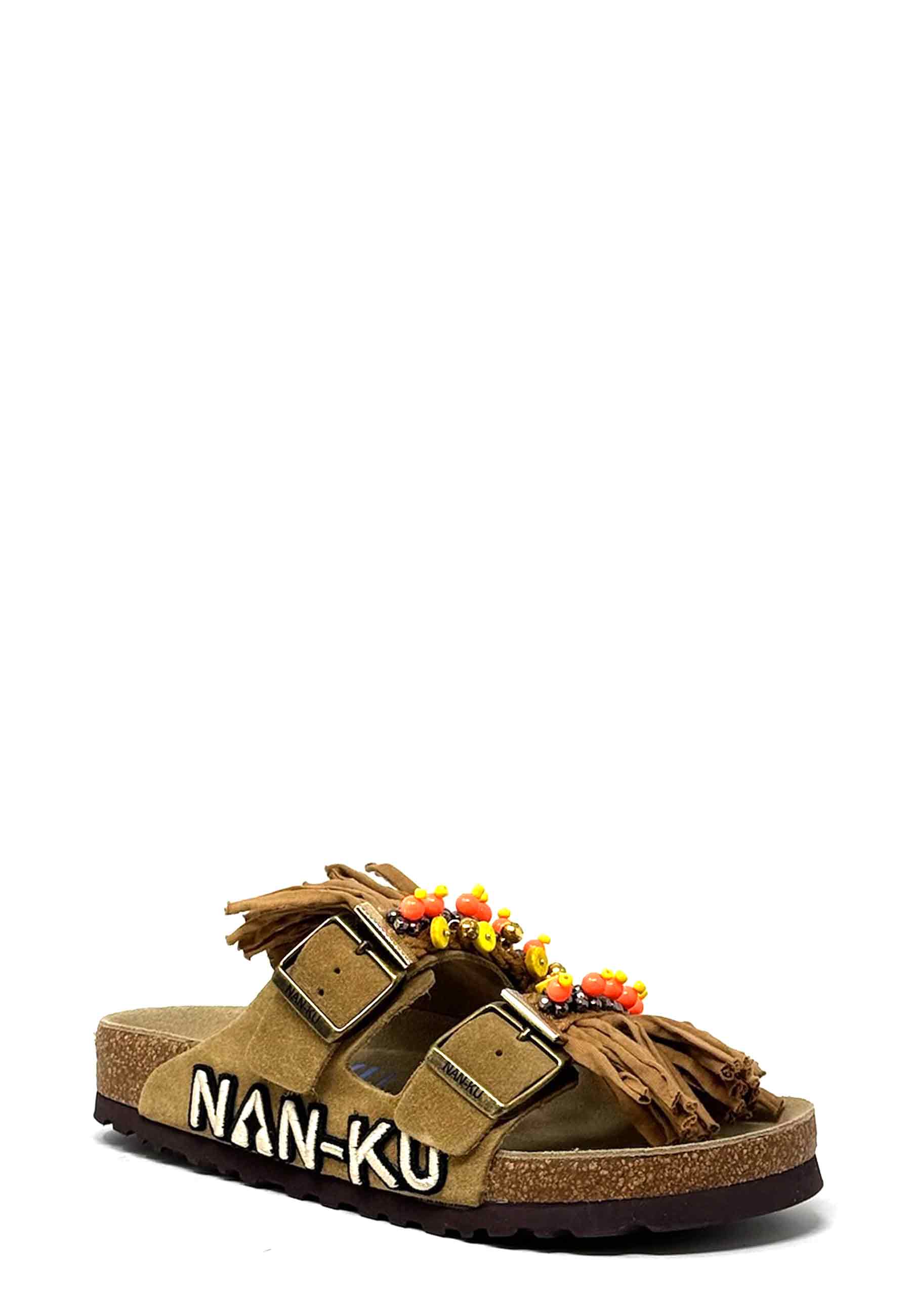 EBK-03 Fransen Pantolette | Camel