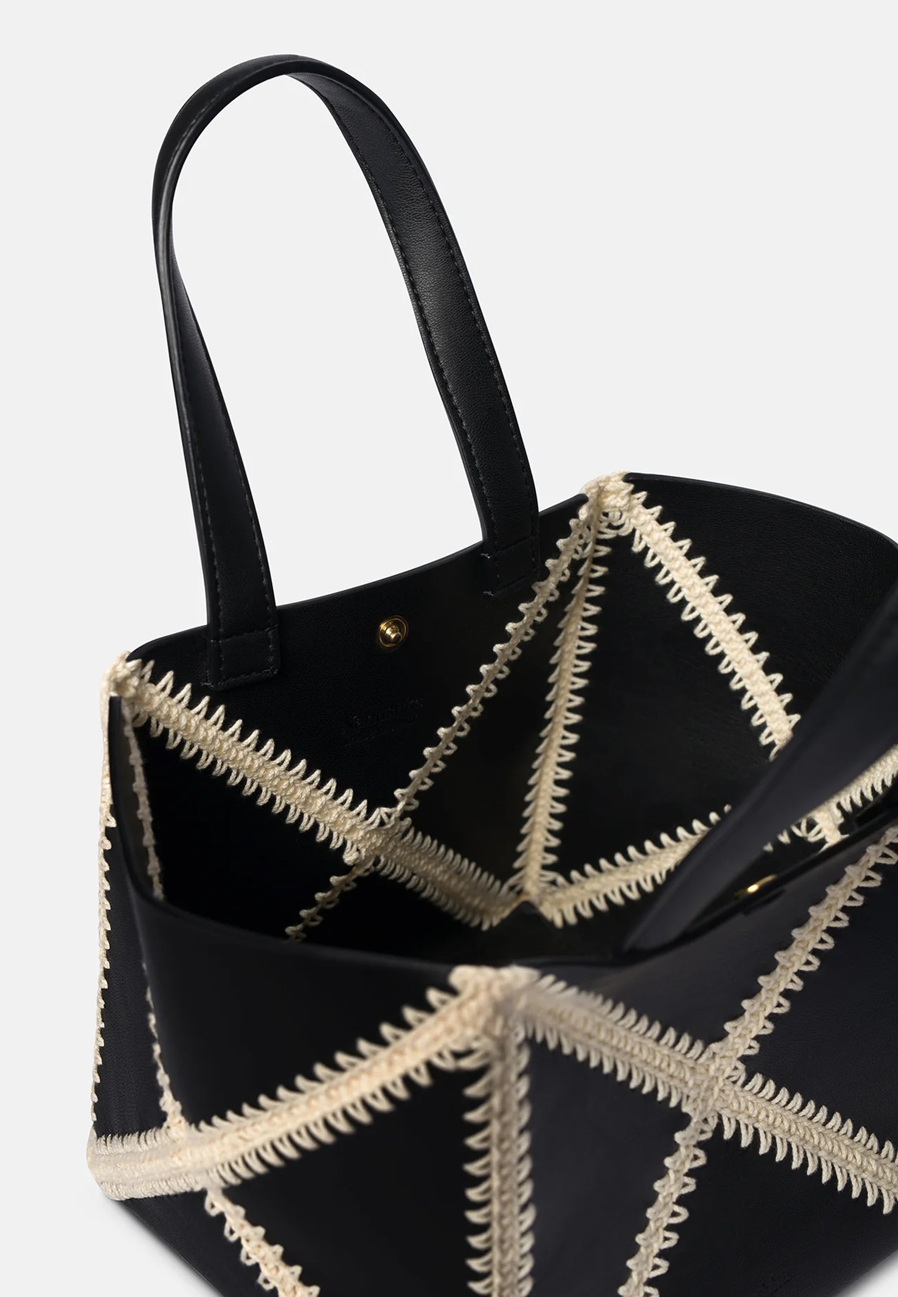 Origami Mini Taske | Sort Creme