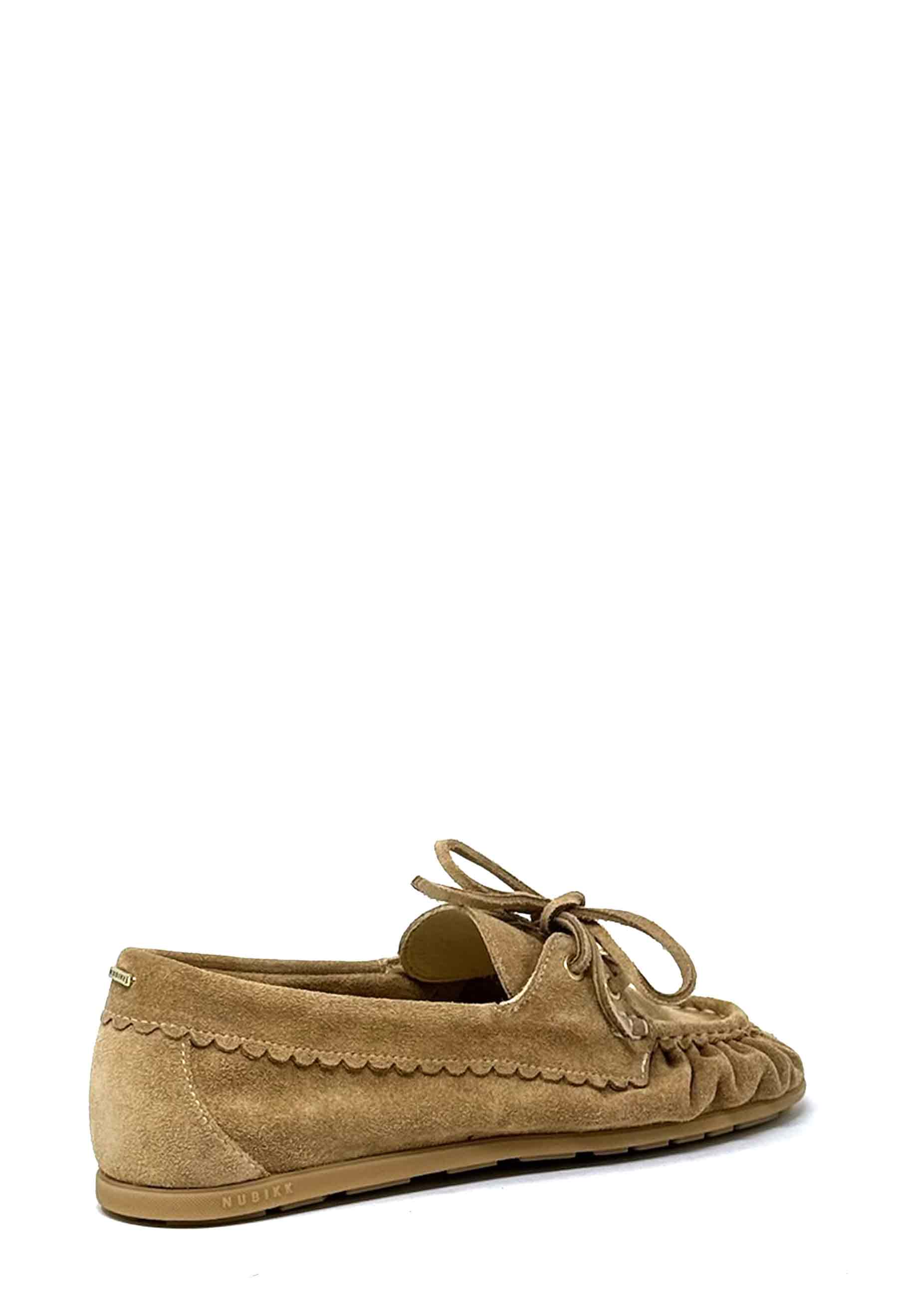 Riley Jade Boat Shoe | Beige suede